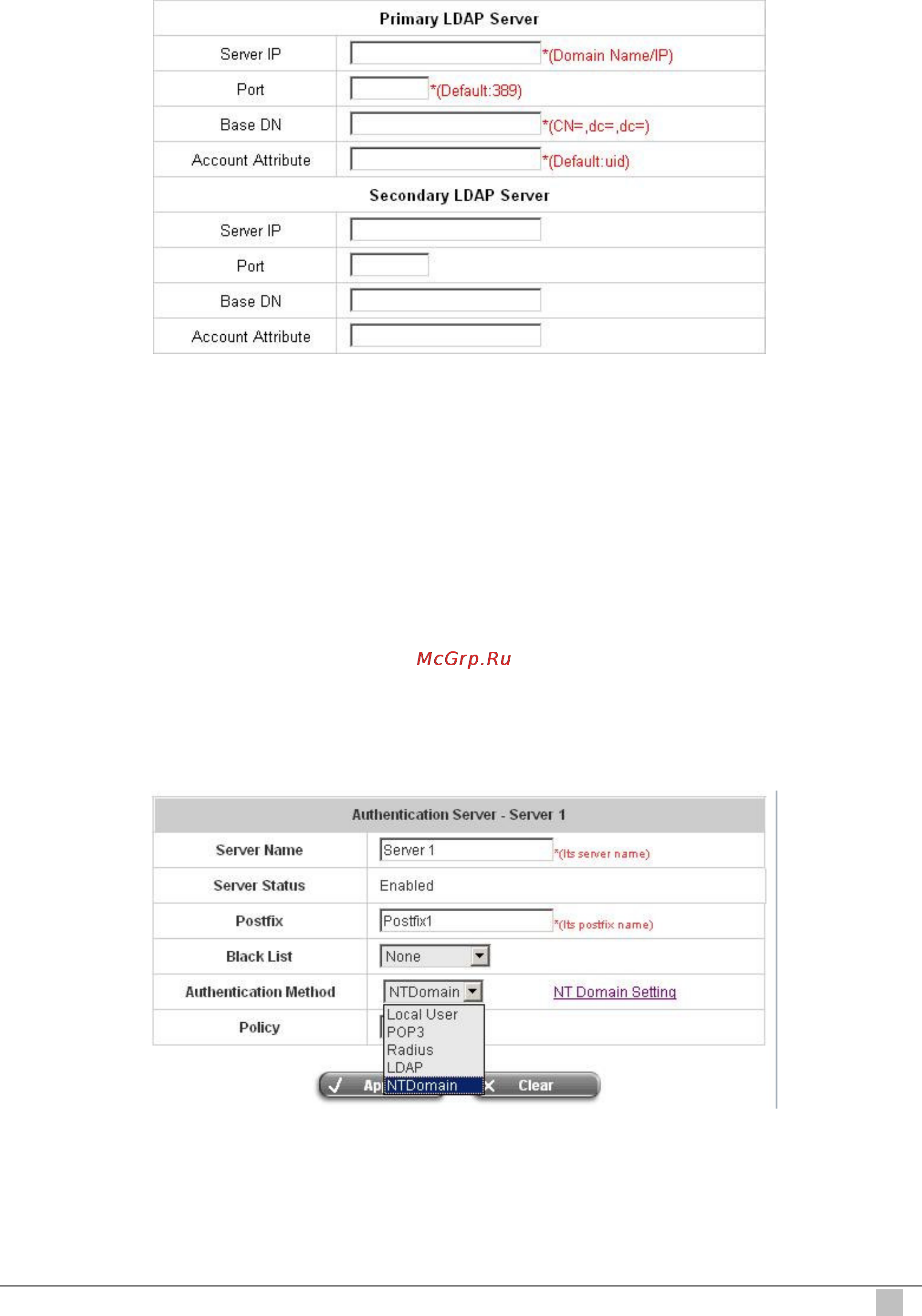 Planet WSG-404 [75/146] Authentication method ntdomain