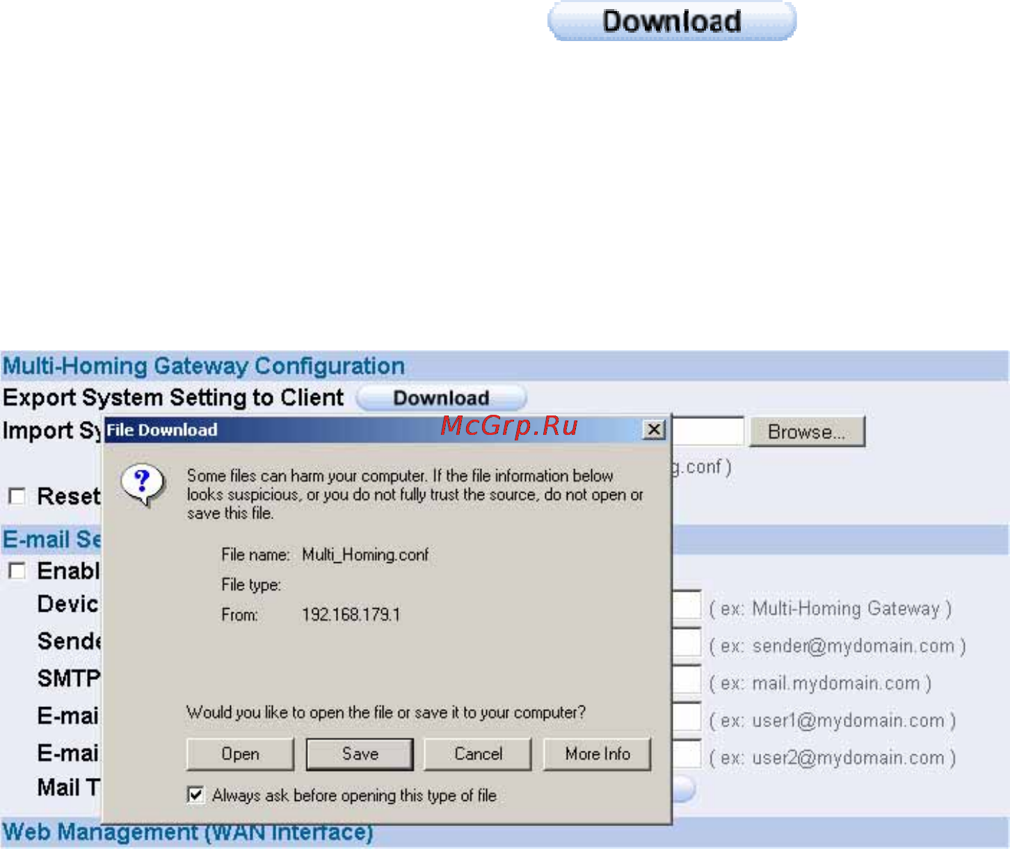 Planet SG-1000 [24/262] System settings exporting