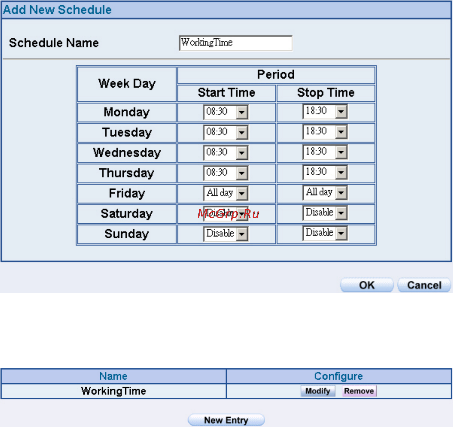 Planet SG-1000 [81/262] To configure the valid time periods for lan users to access to internet in a day
