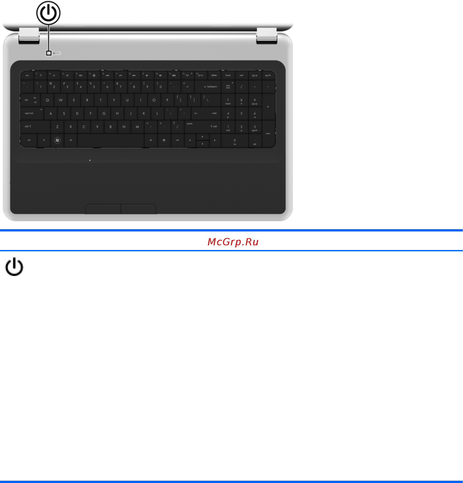 HP Pavilion g7-2003er [15/62] Кнопки