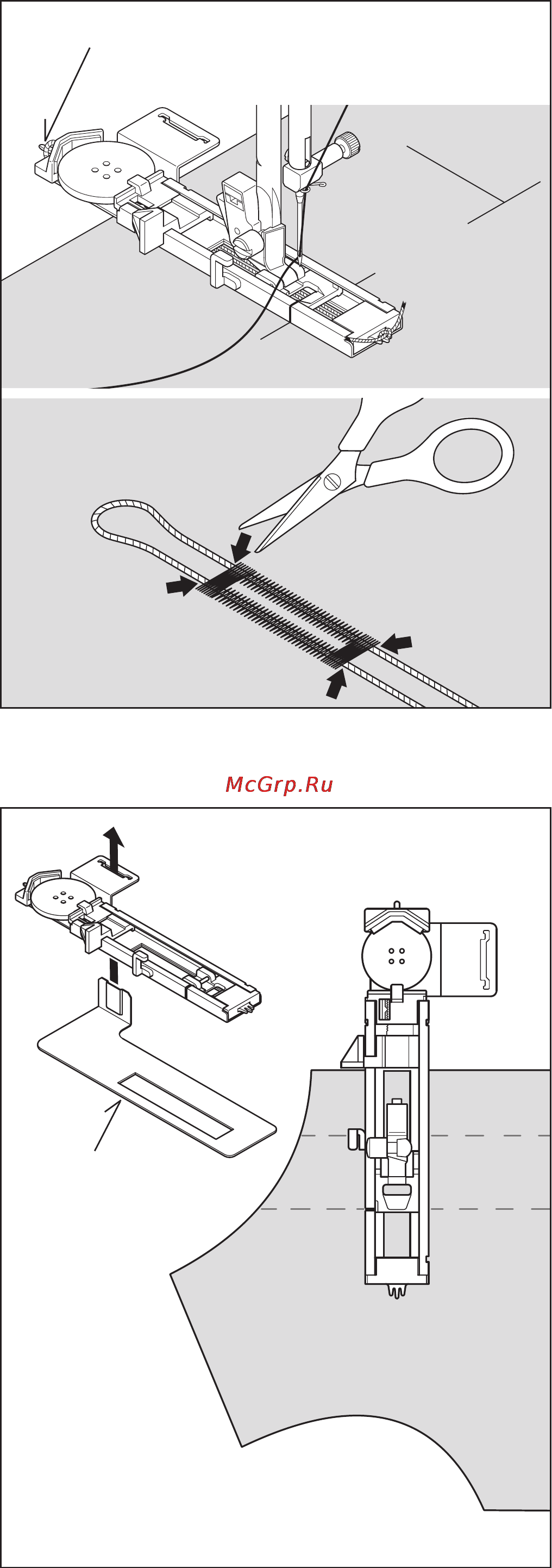 Singer CURVY 8770 [33/51] Вспомогательная пластина для петельной лапки