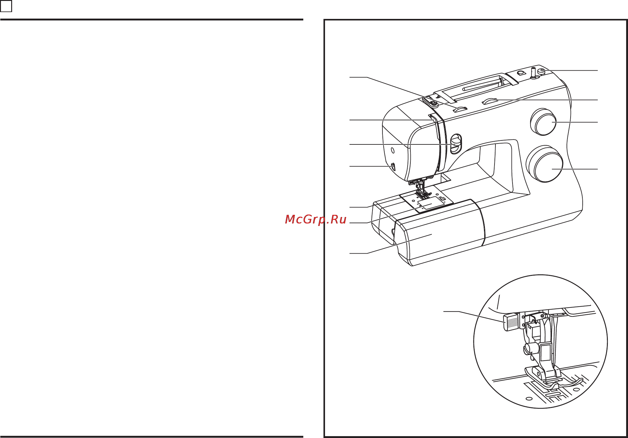 Singer 3321 [5/62] Principal parts of the machine