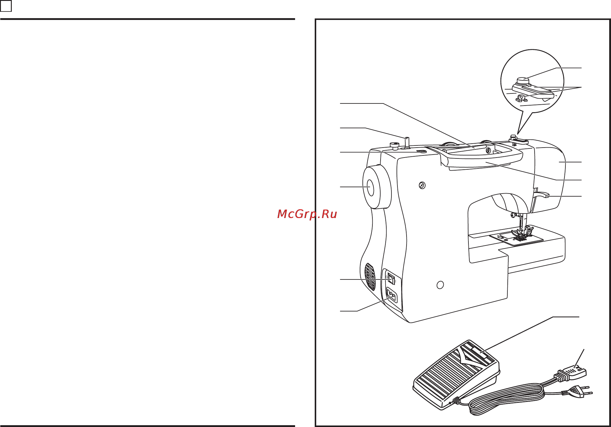 Singer 3321 [6/62] Principal parts of the machine