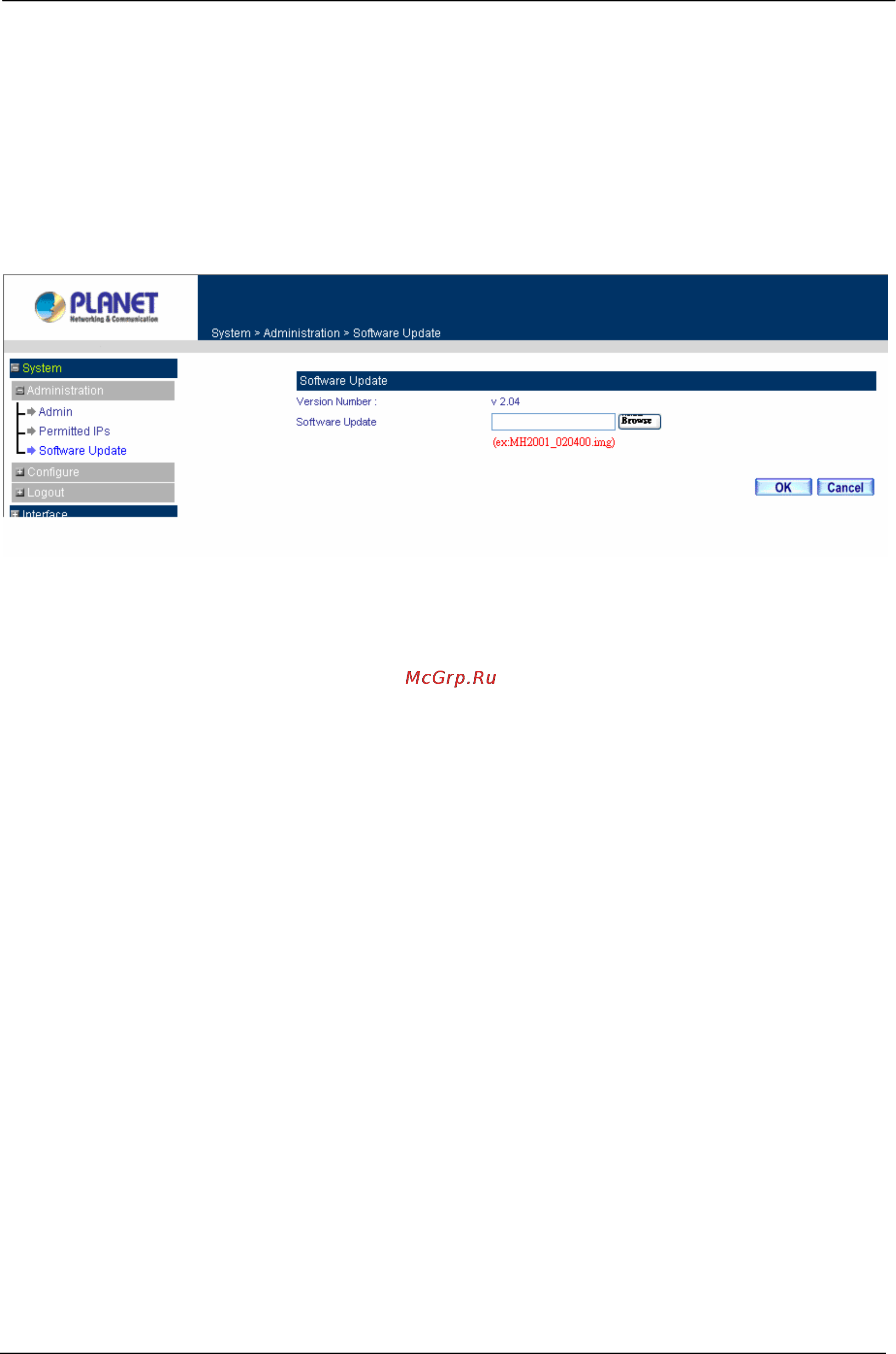 Planet MH-2001 [23/297] Software update