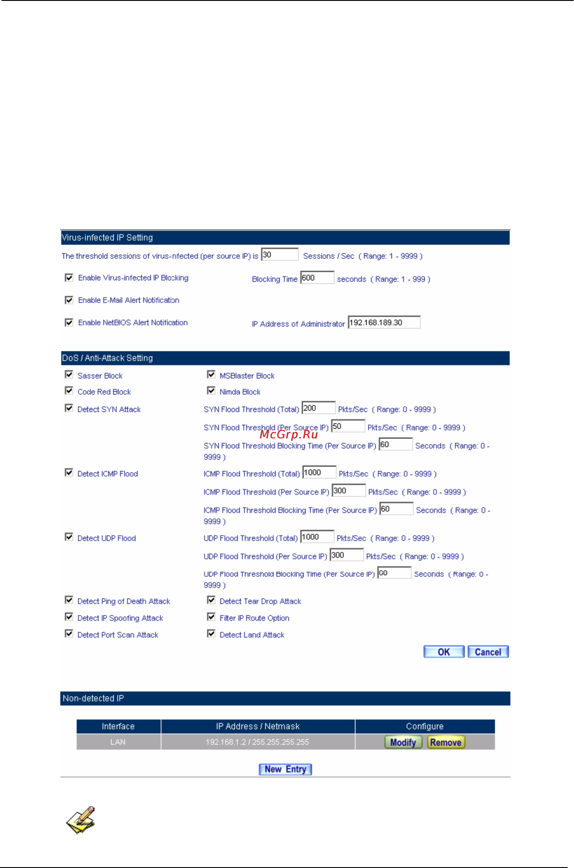 Planet MH-2001 [262/297] To alert and block the external or internal anomalous data packets