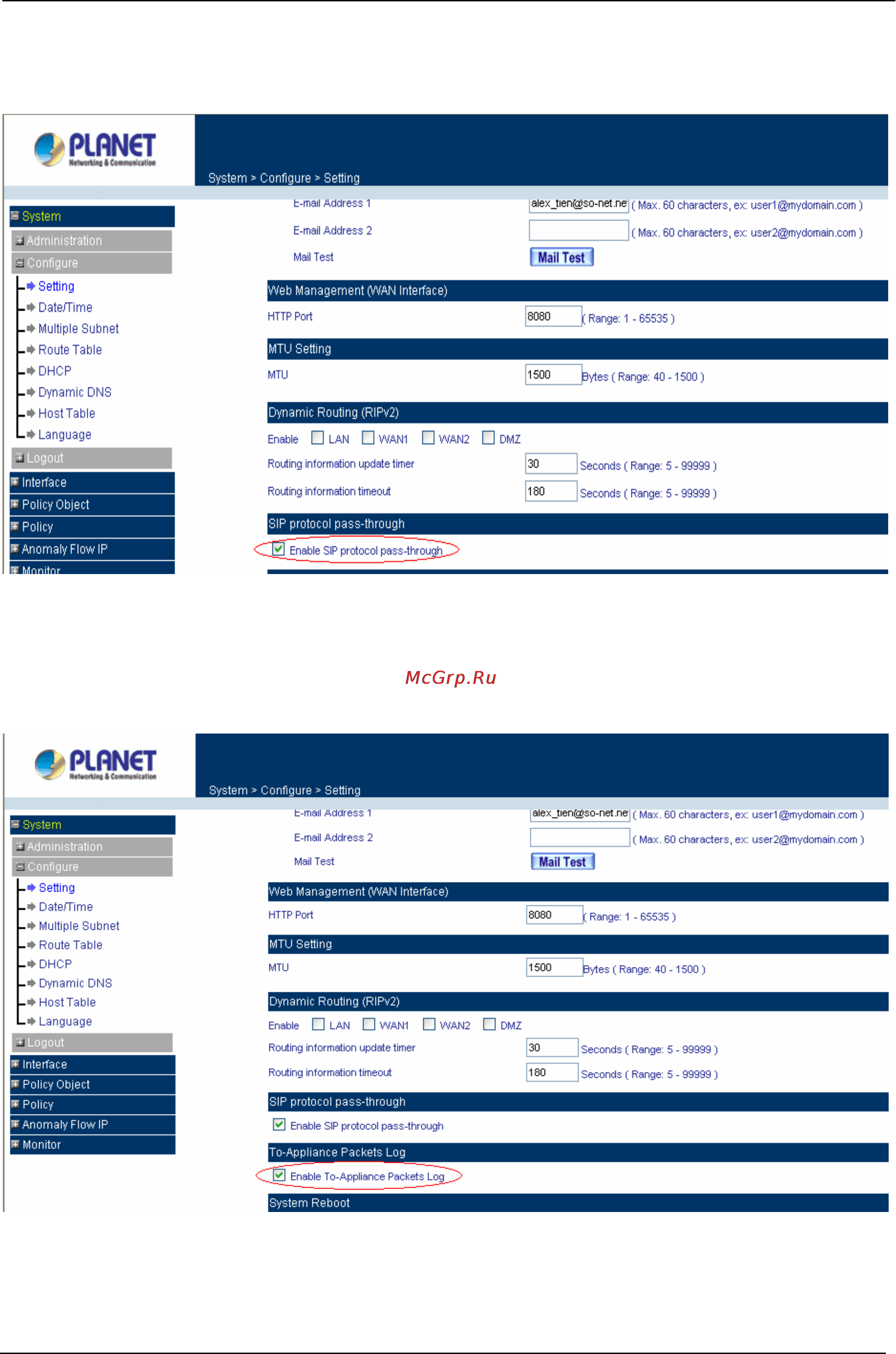 Planet MH-2001 [29/297] Sip protocol pass through