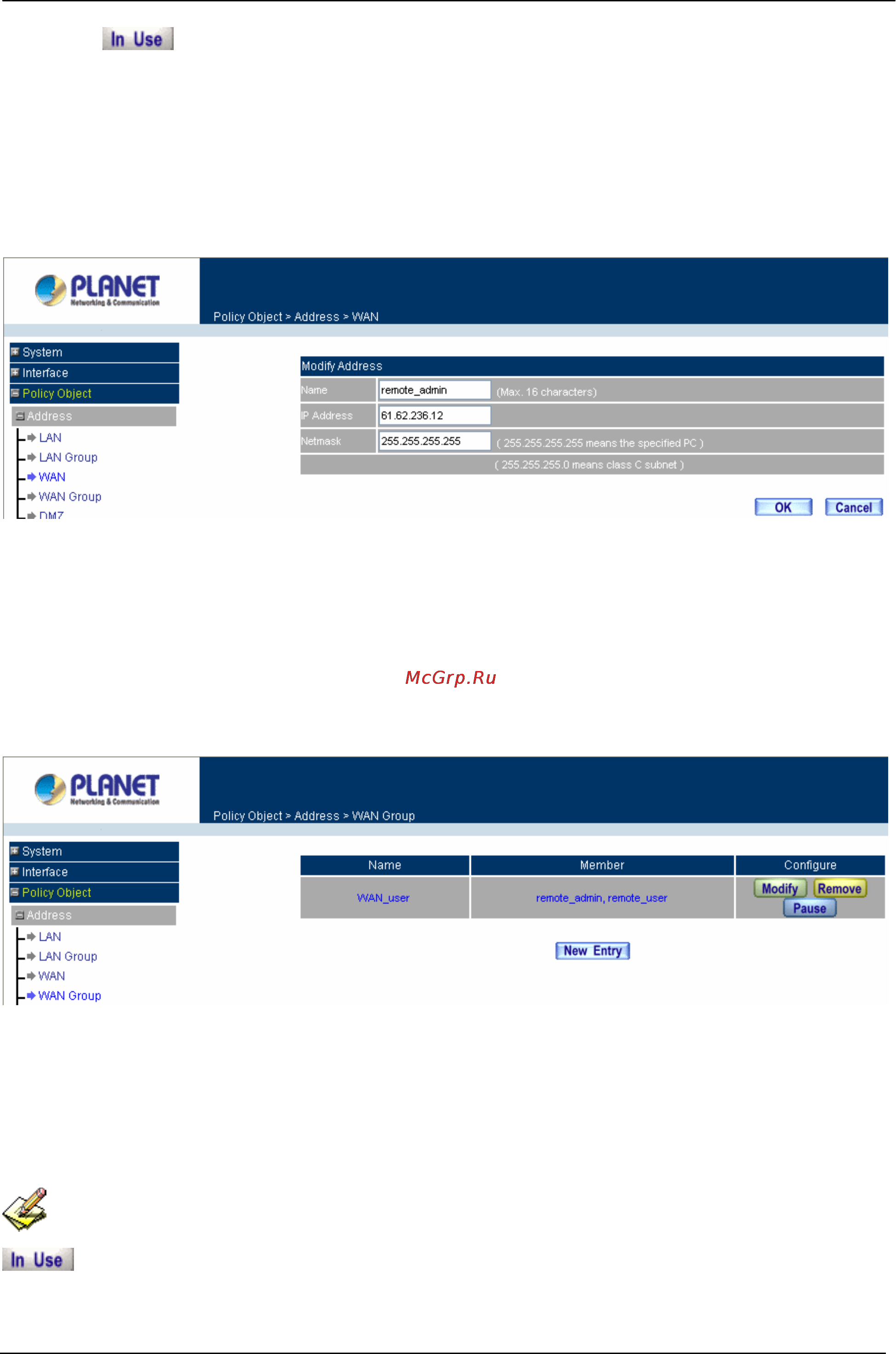 Planet MH-2001 [52/297] Adding a new wan address