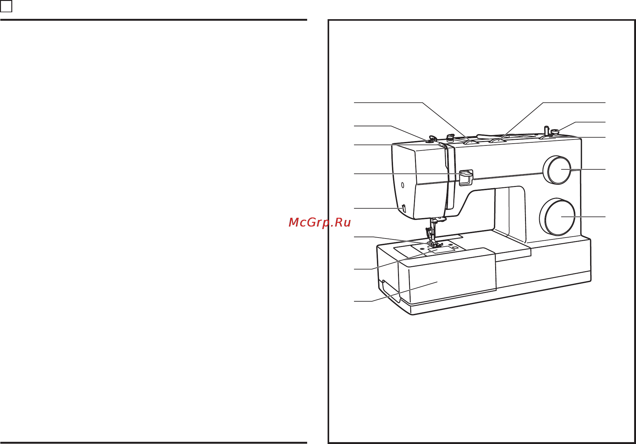 Singer HEAVY DUTY 4411 [5/62] Principal parts of the machine