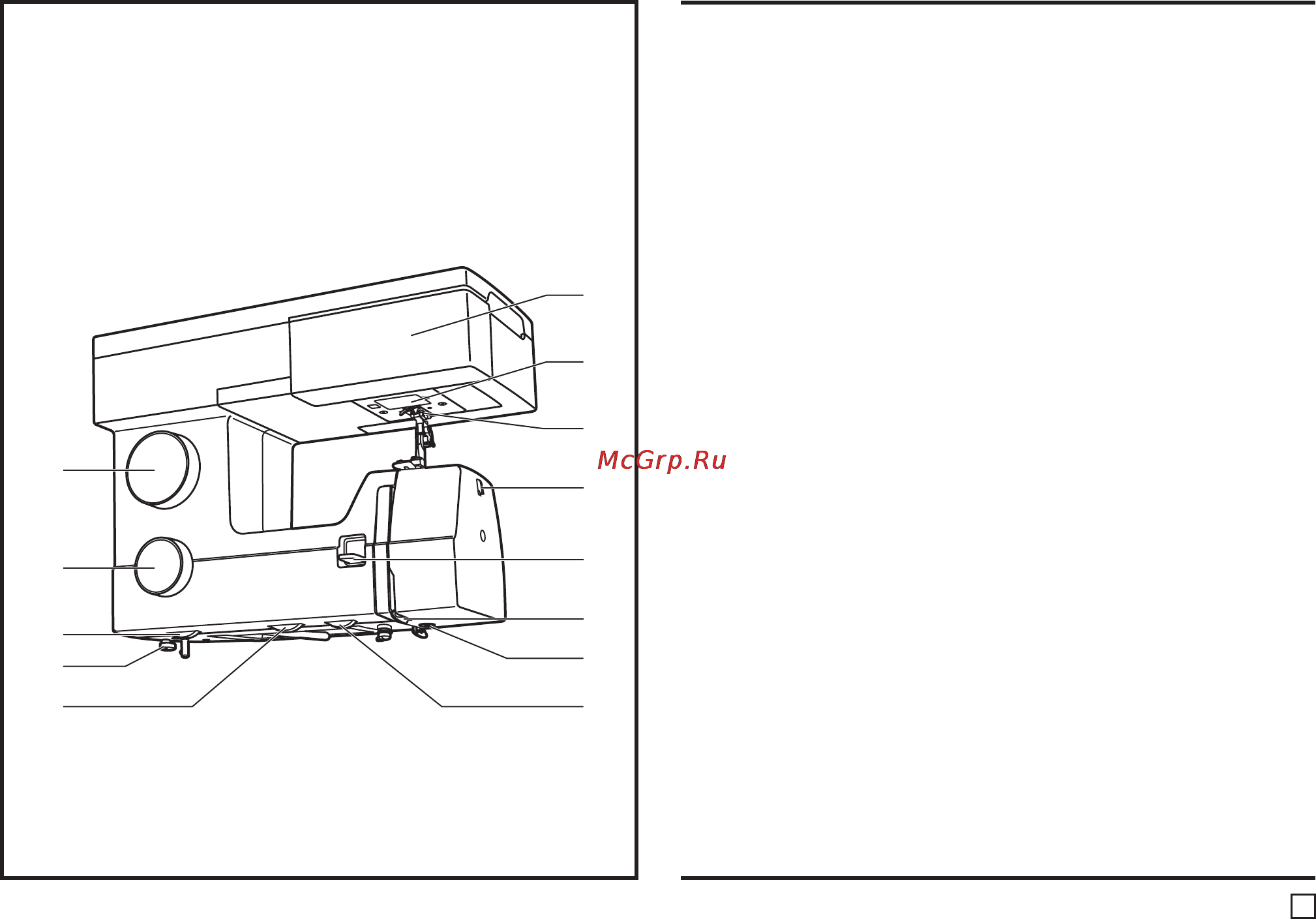 Singer HEAVY DUTY 4411 [58/62] Основные части машины