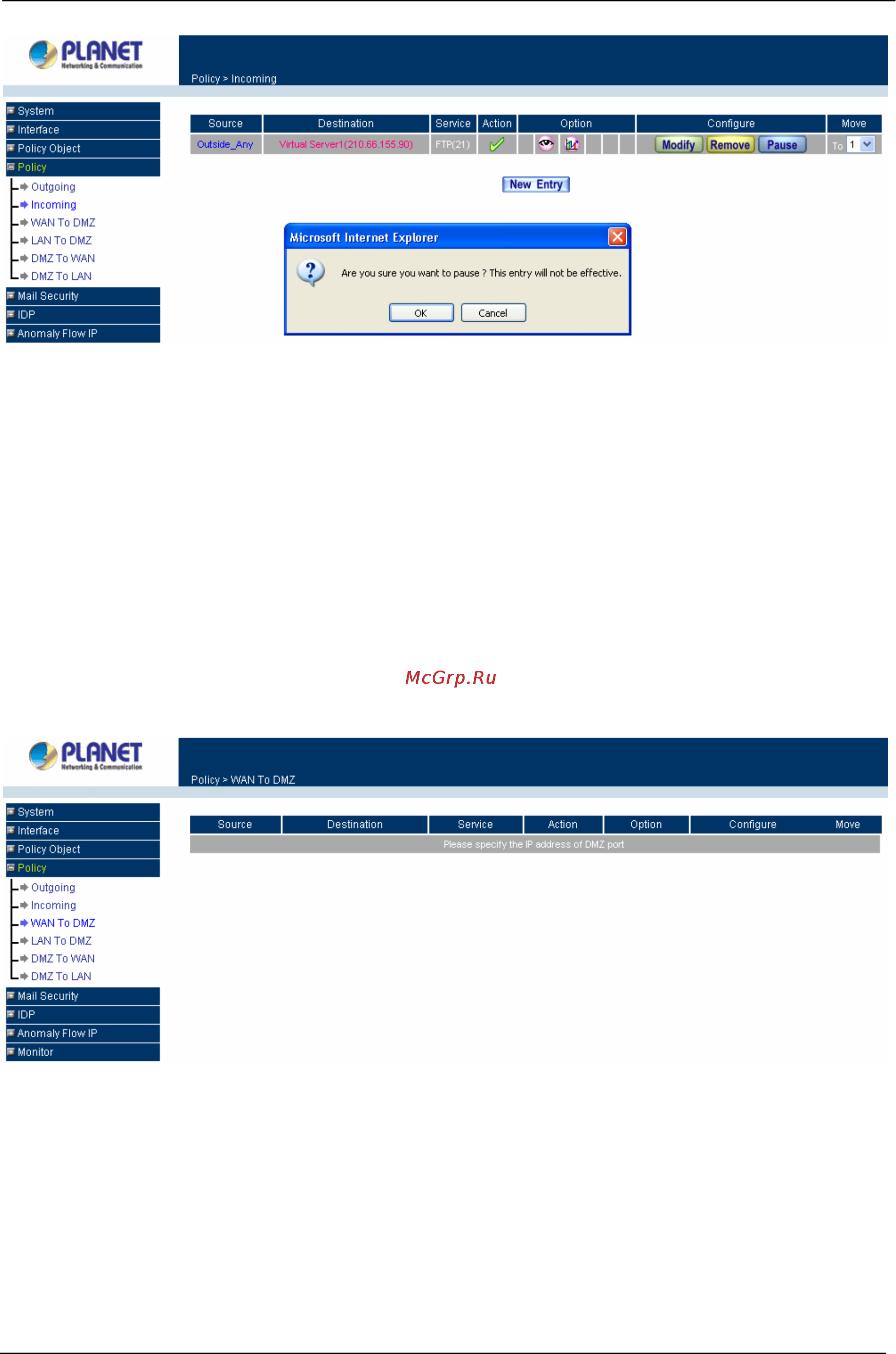 Planet CS-1000 [172/226] Wan to dmz lan to dmz