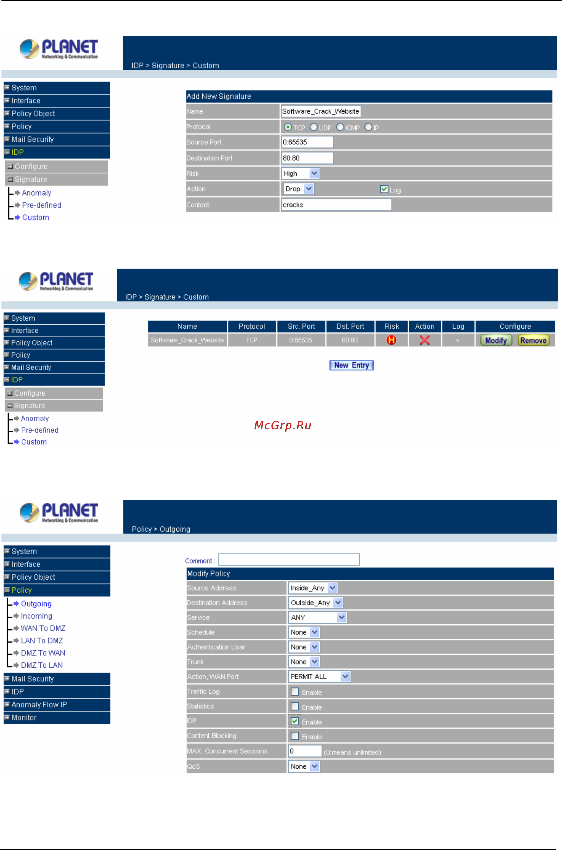 Planet CS-1000 [205/226] Idp report