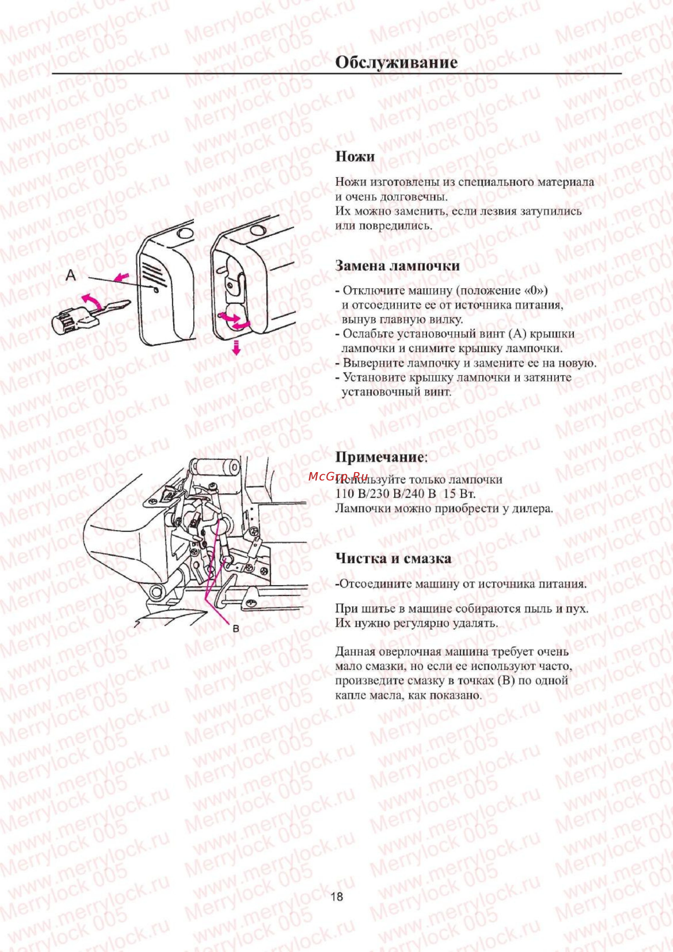 Merrylock 005 [19/20] Чистка и смазка