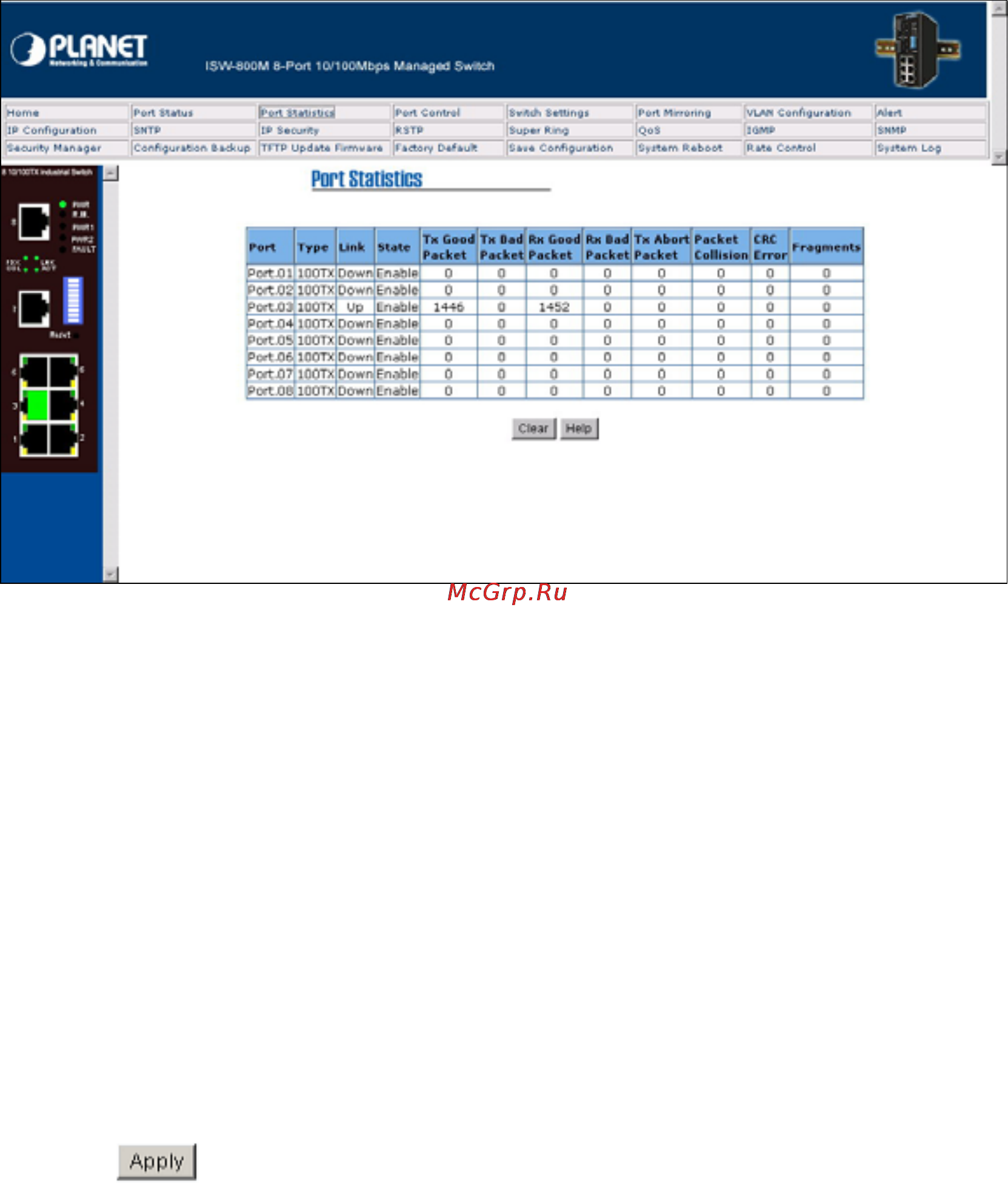 Planet ISW-800M [24/57] Port control