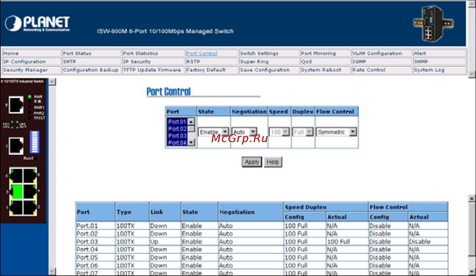 Planet ISW-800M [25/57] Switch settings