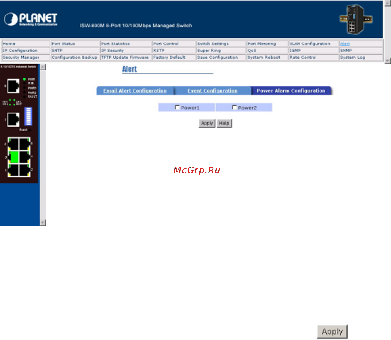 Planet ISW-800M [35/57] Ip configuration