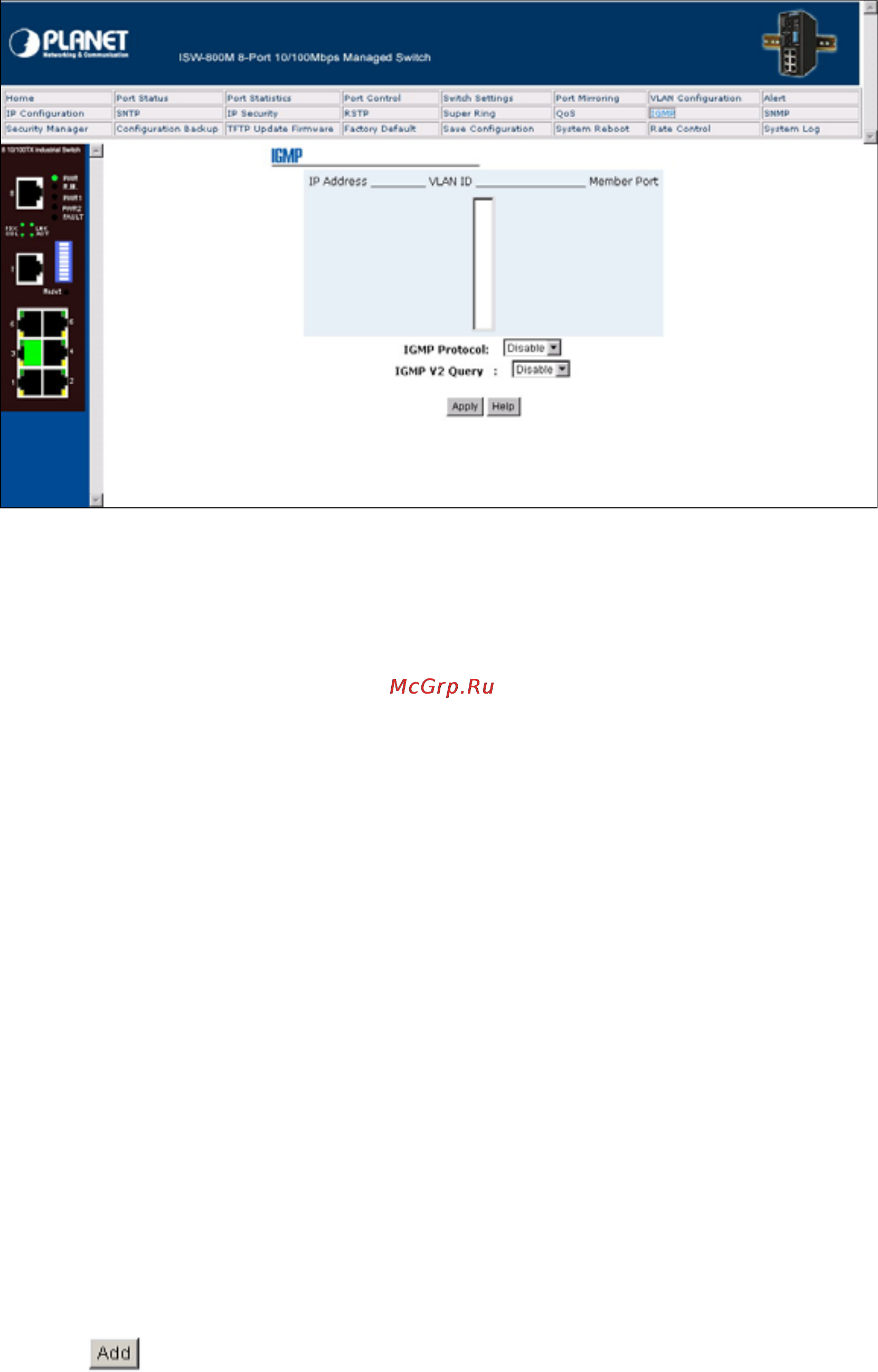 Planet ISW-800M [45/57] Snmp configuration