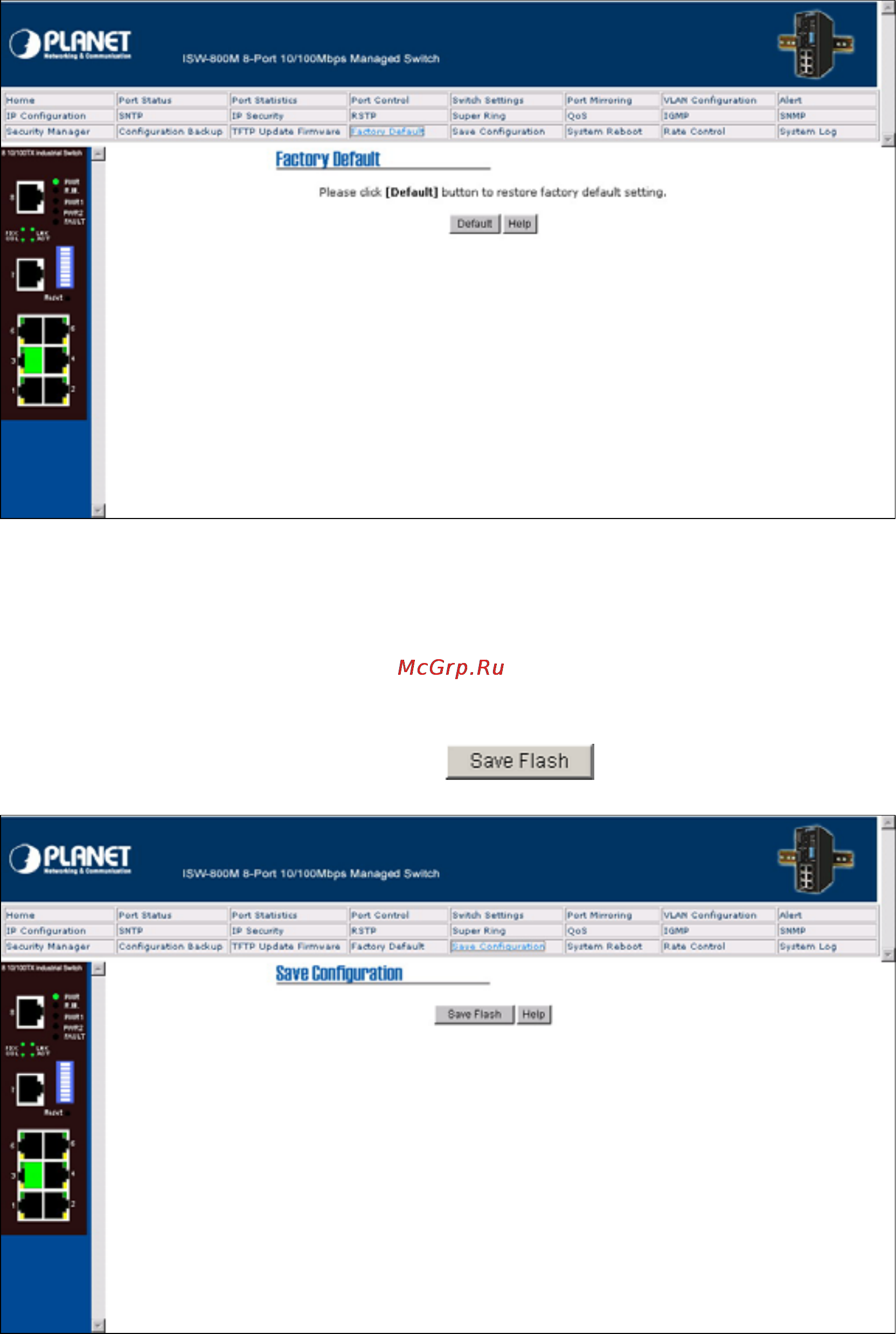 Planet ISW-800M [50/57] Save configuration