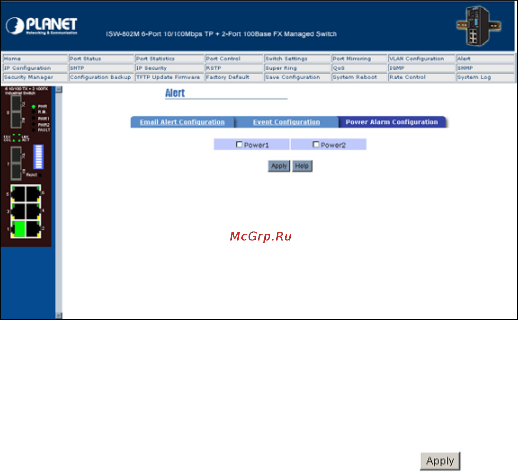 Planet ISW-802M [36/60] Ip configuration
