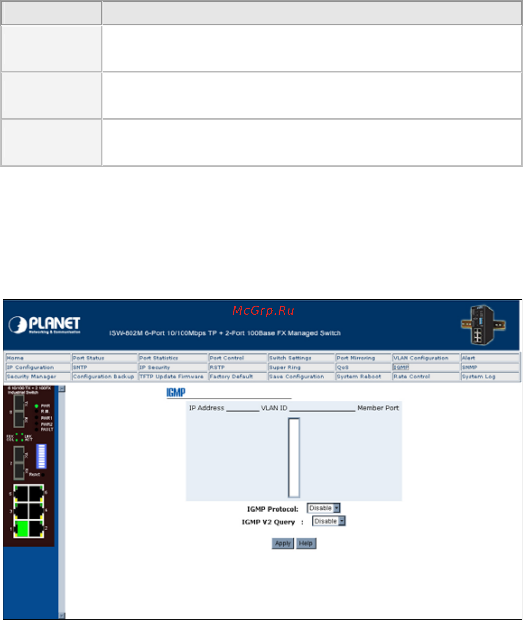 Planet ISW-802M [47/60] Snmp configuration