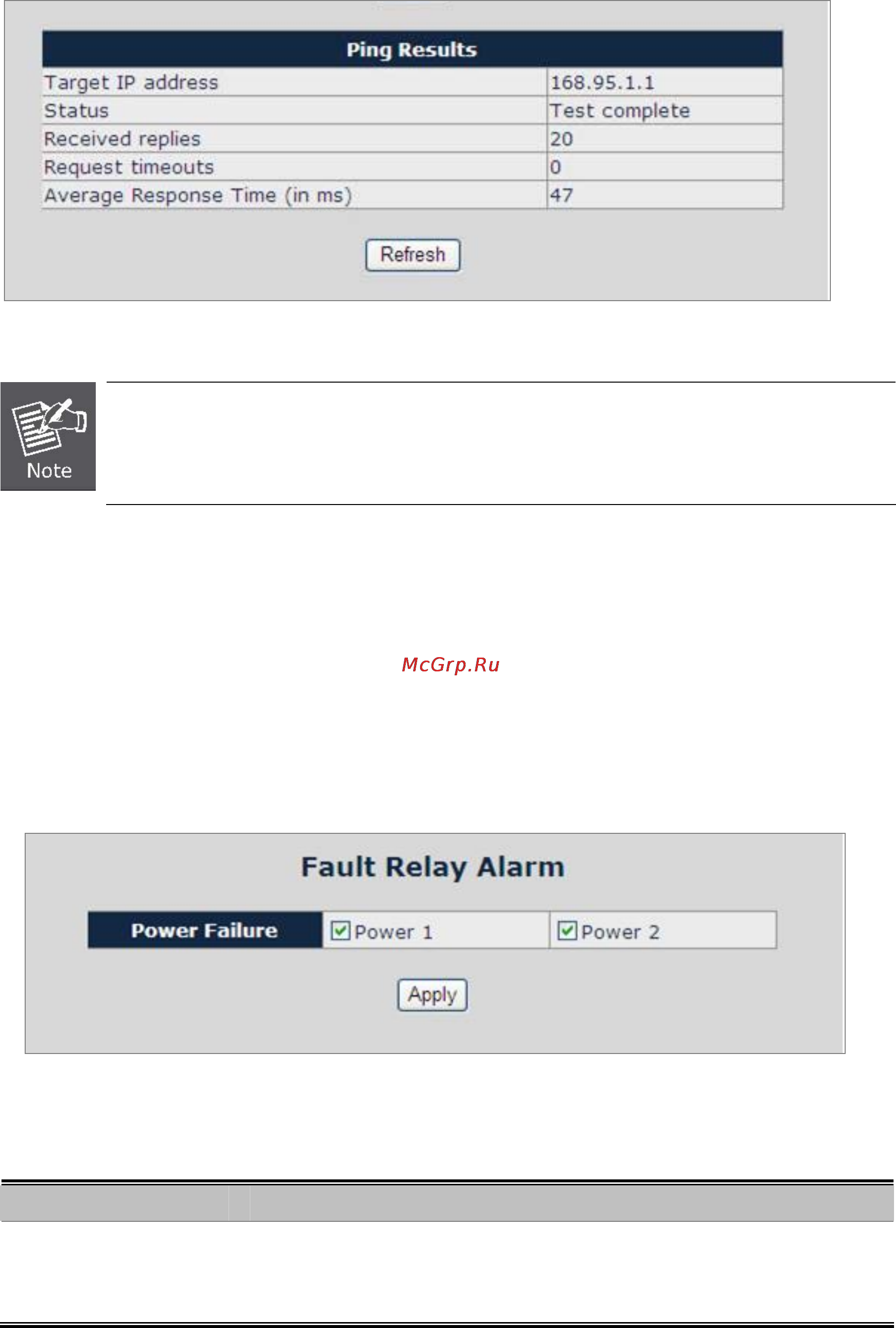 Planet IGS-801T [35/120] Figure 4 2 15 fault relay alarm interface