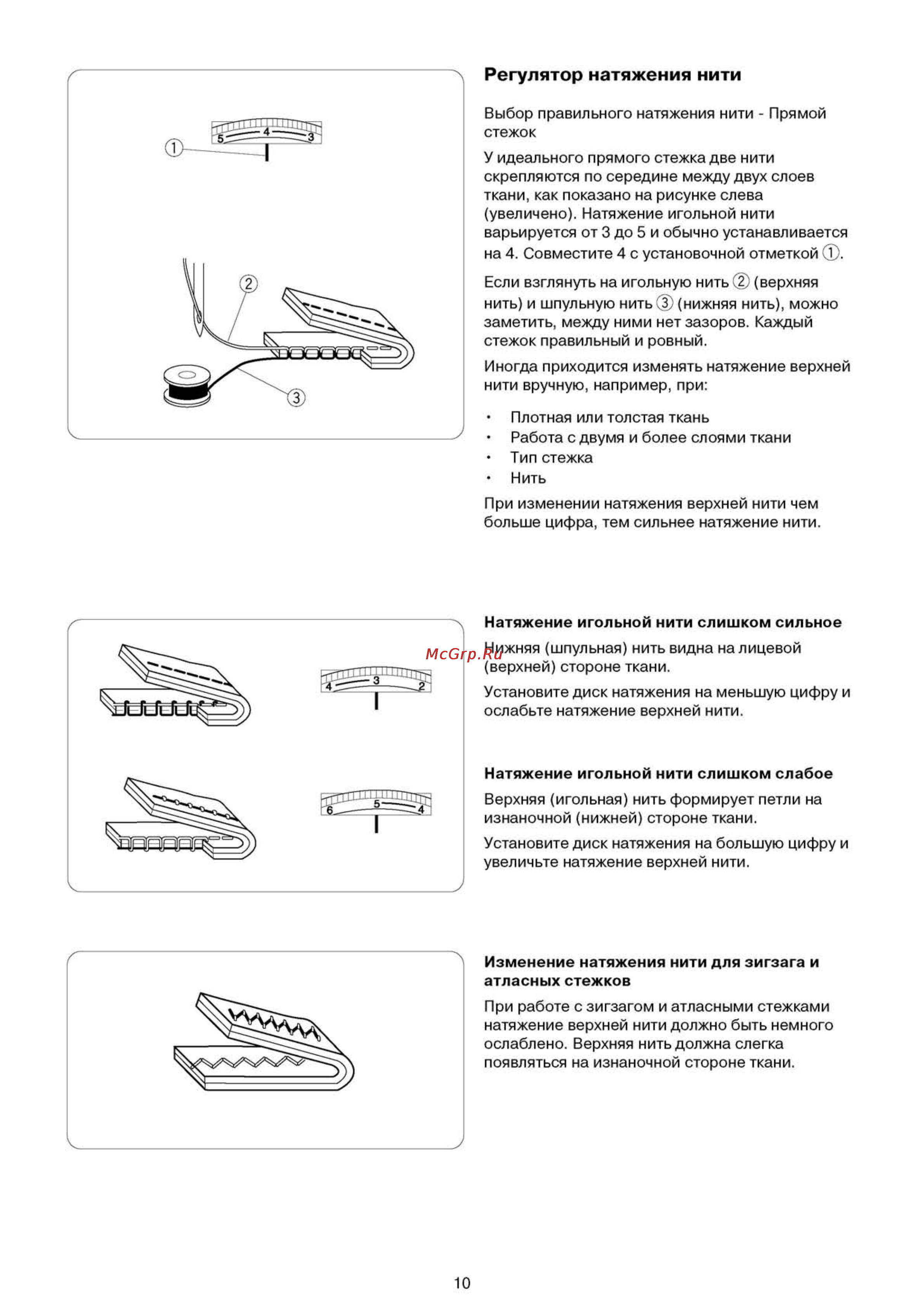 Elna 6200 [11/58] Регулятор натяжения нити