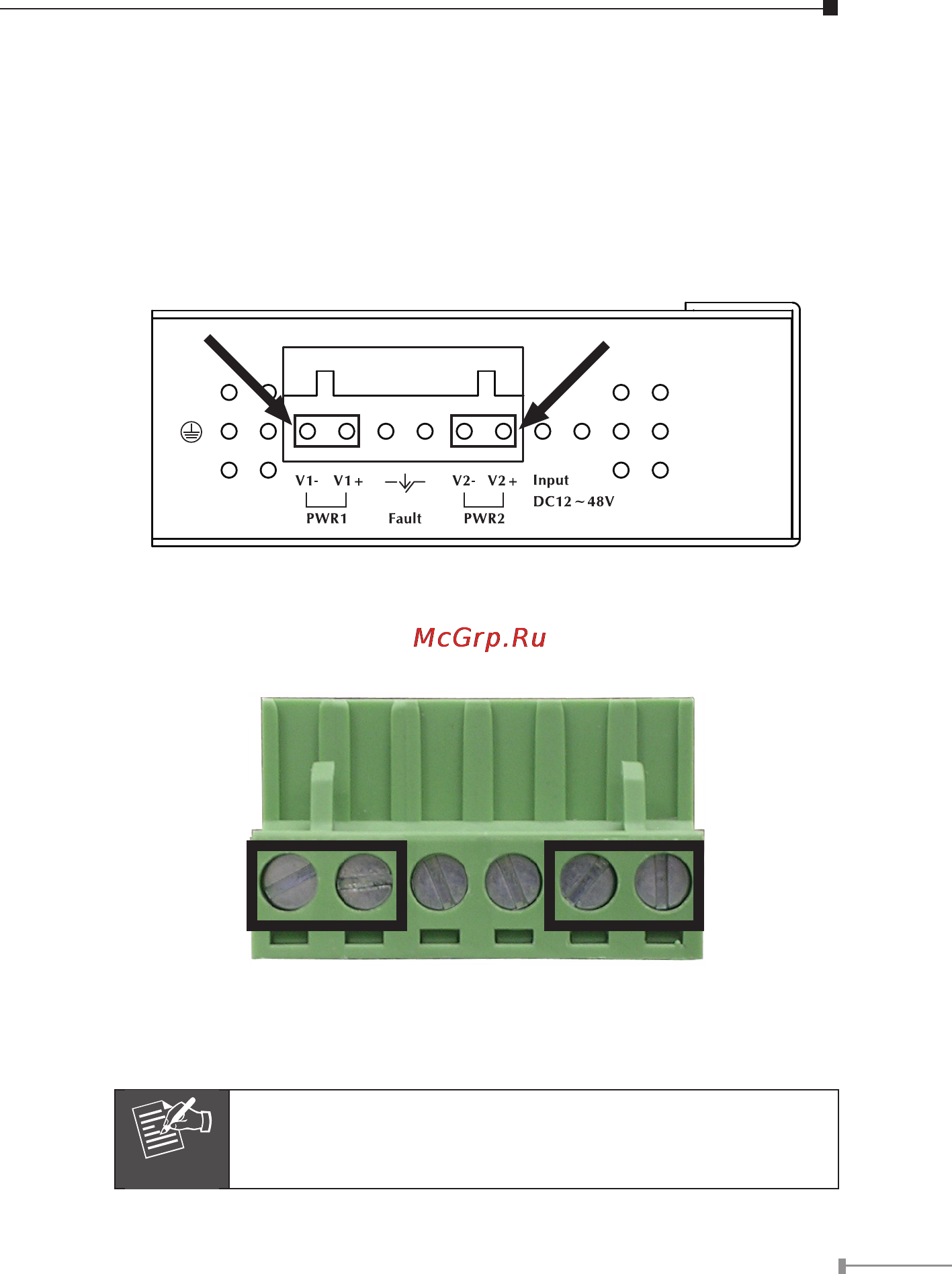 Planet ISW-621 [17/28] Wiring the power inputs
