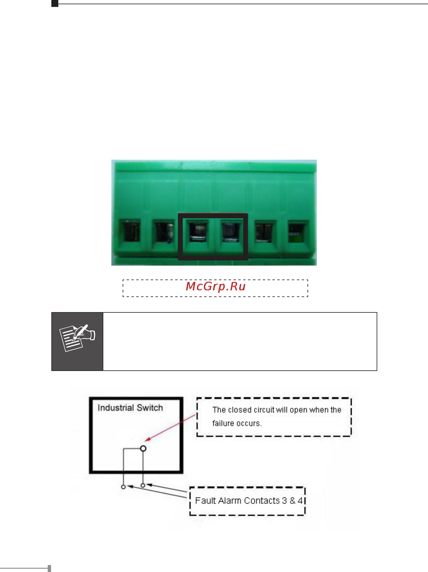 Planet ISW-621 [18/28] Wiring the fault alarm contact