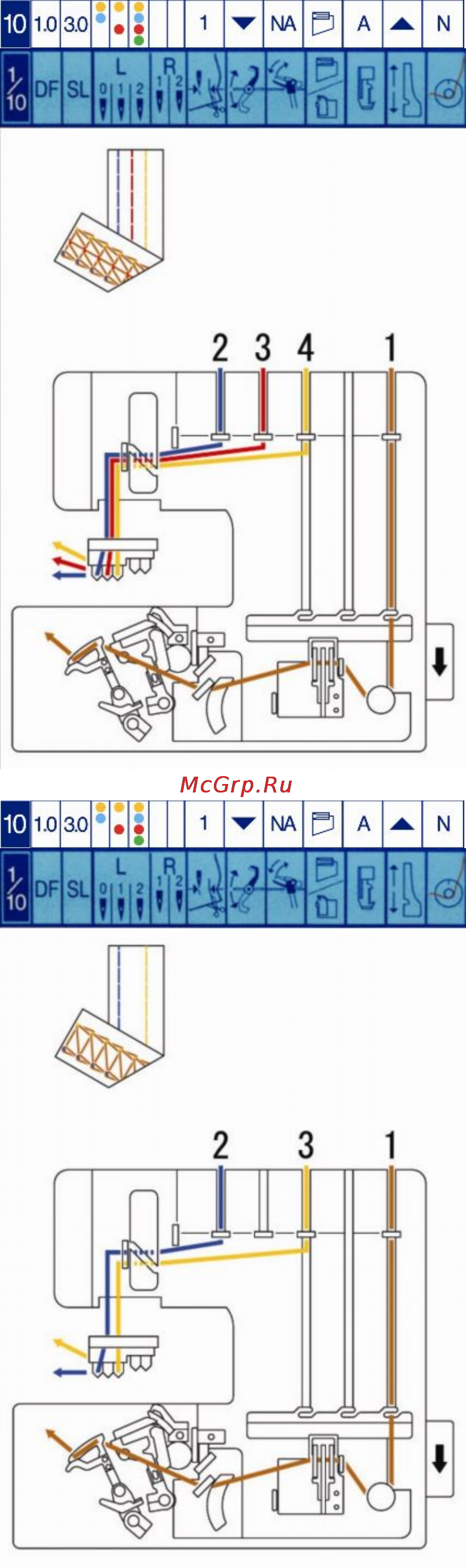 Elna 745 [27/58] Выбрать 10 и настроить машину