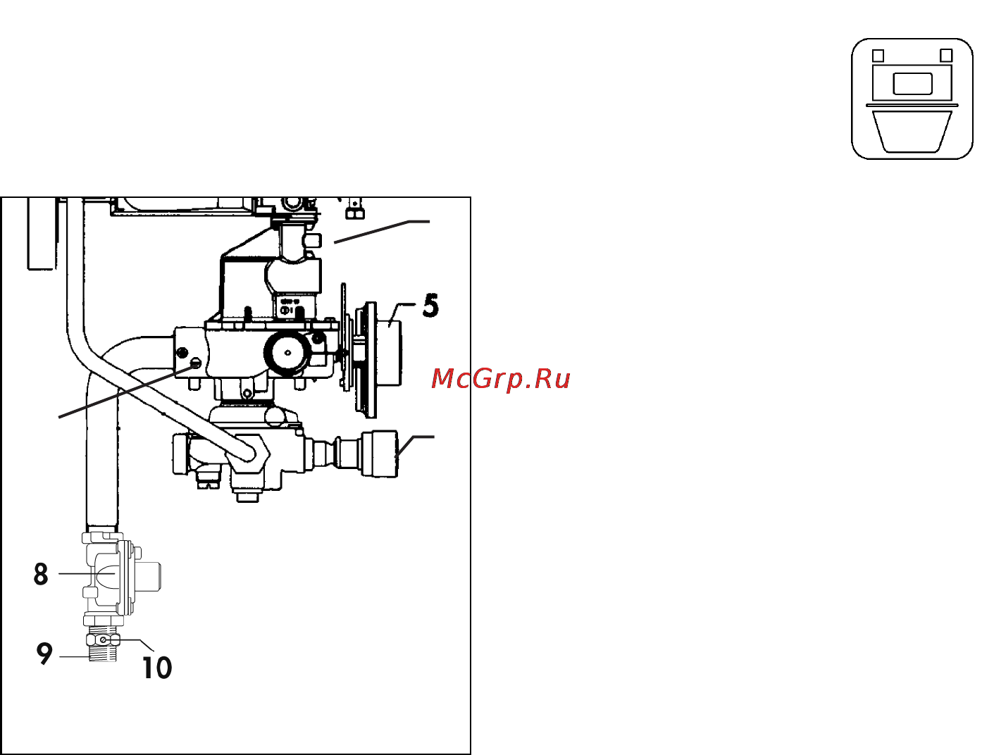 Vaillant MAG PREMIUM RXZ [23/32] Контроль давления газа на входе при работающем аппарате