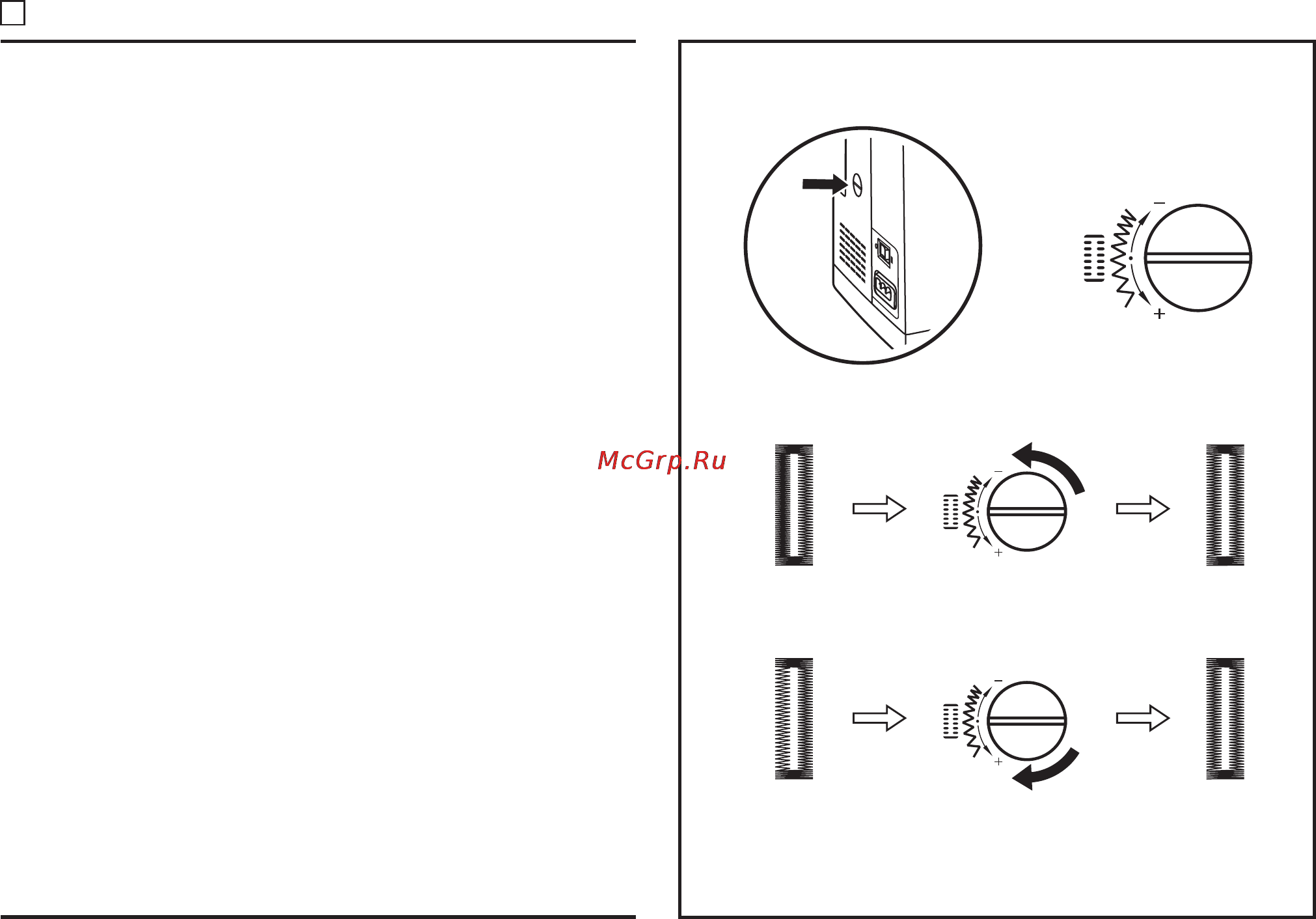 Singer HEAVY DUTY 4423 [24/66] Left and right side balance for buttonhole