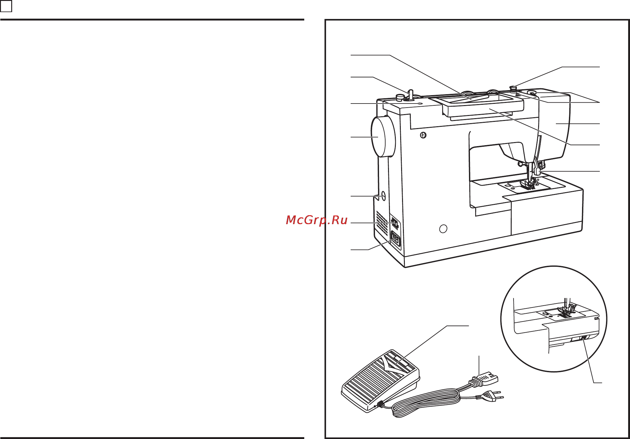 Singer HEAVY DUTY 4423 [6/66] Principal parts of the machine
