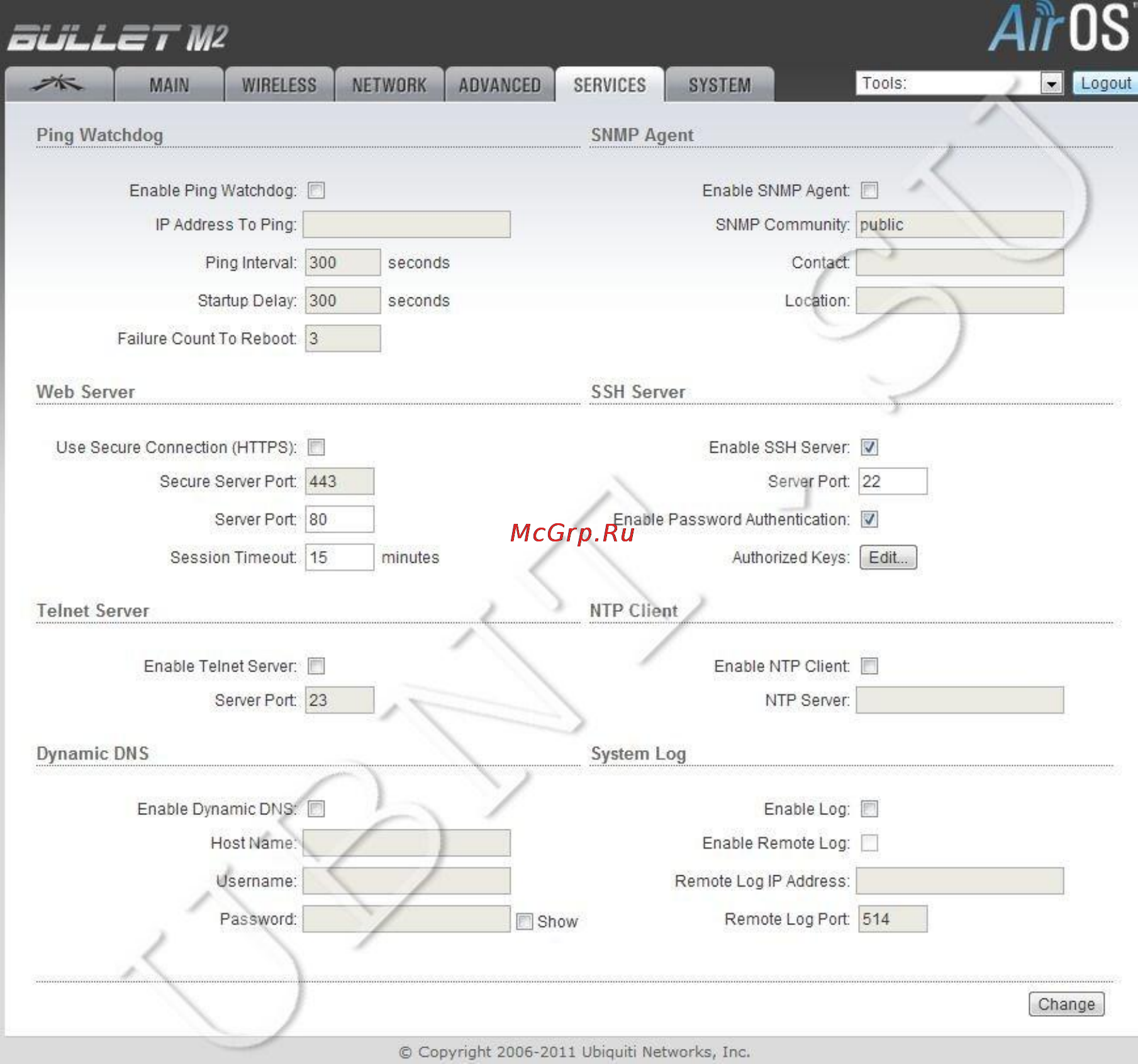 Ubiquiti Bullet M2HP Инструкция по эксплуатации онлайн [20/24] 66669