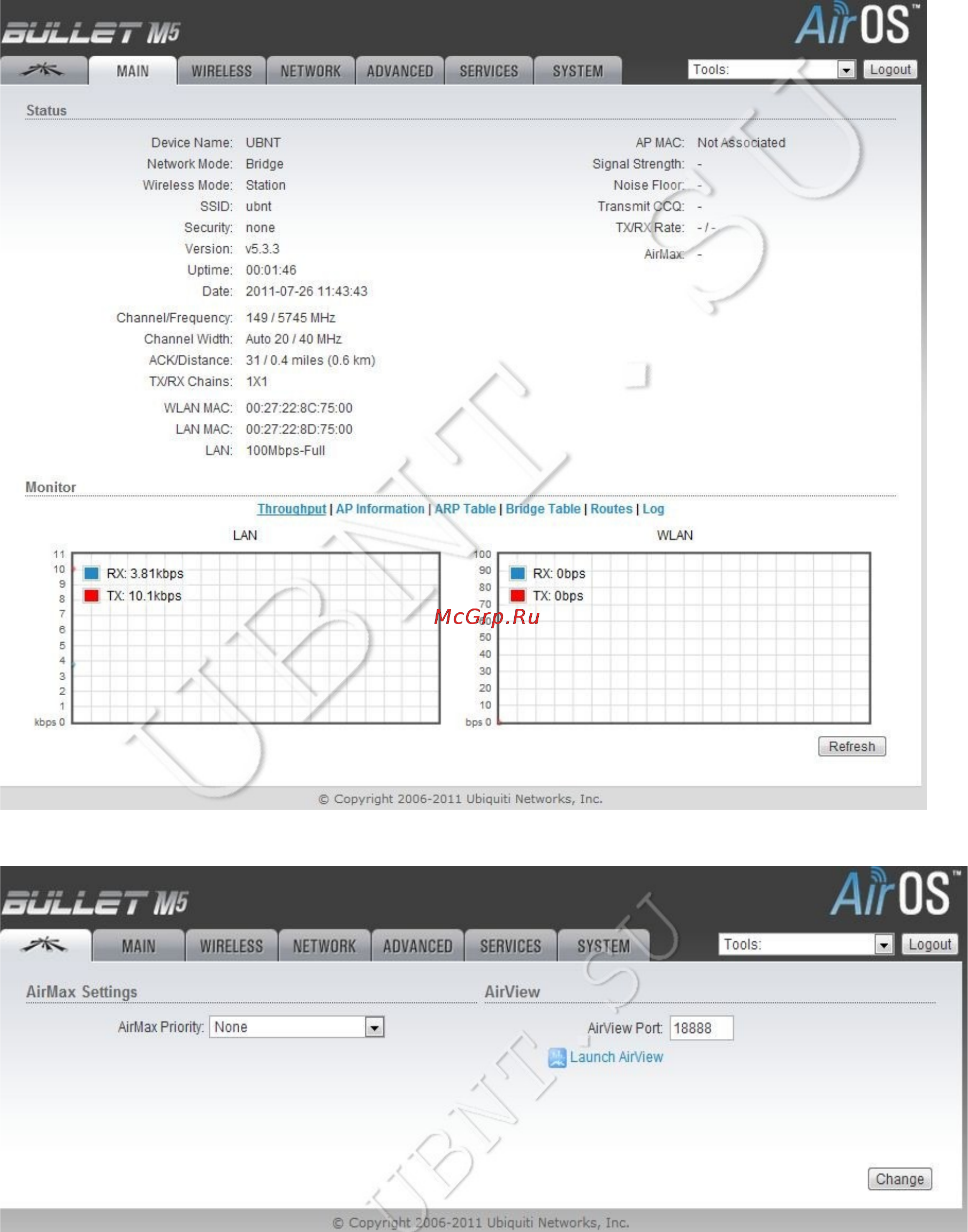 Ubiquiti Bullet M5HP Инструкция по эксплуатации онлайн [3/21] 66673