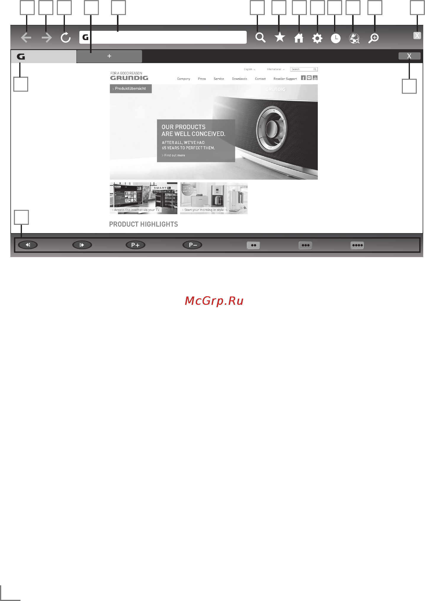 Grundig 65 FLX 9490 SL [50/100] Web browse