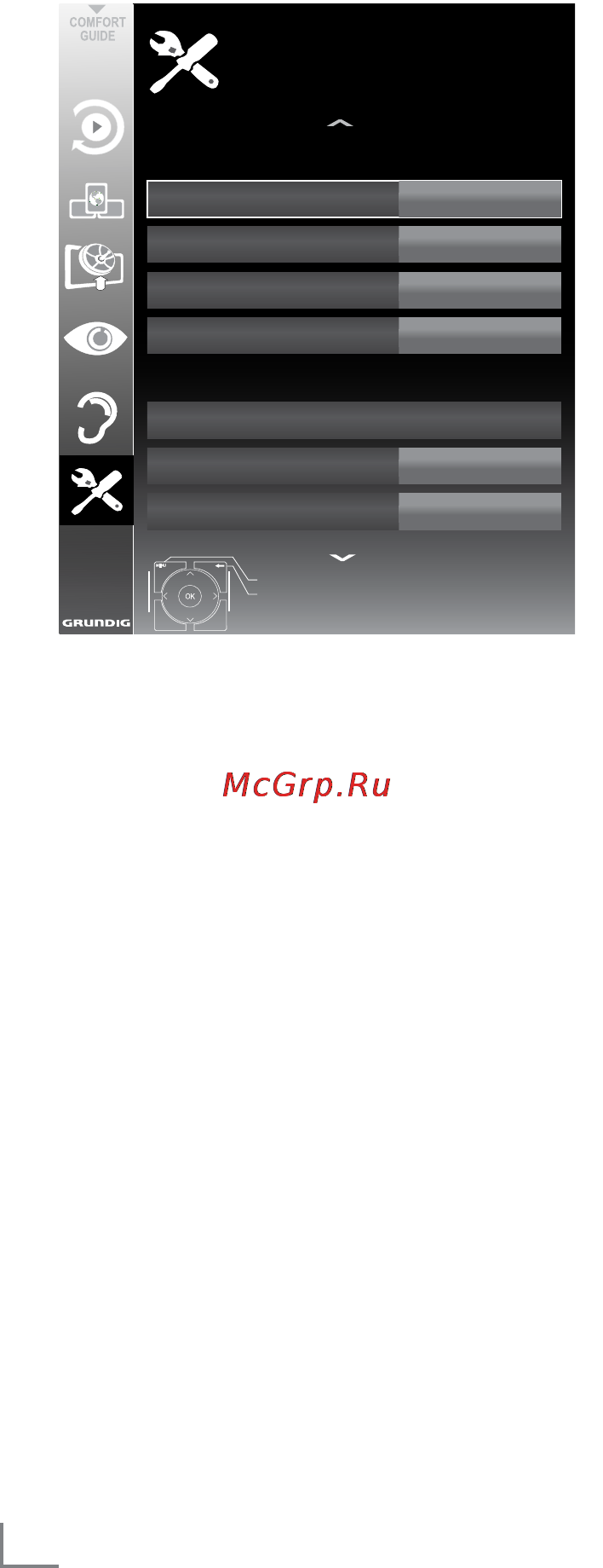 Grundig 55 VLE 9480 SL [66/95] Convenience function