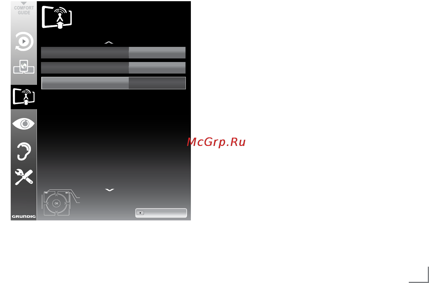 Grundig 55 VLE 9480 SL [85/95] Special setting