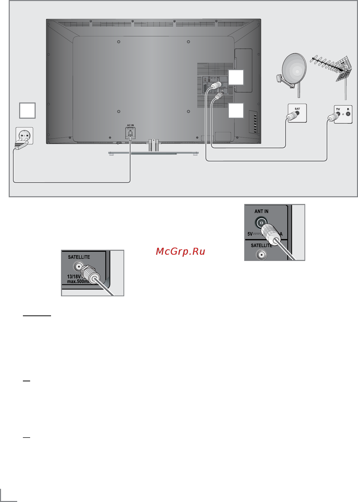 Grundig 42 VLE 9480 SL [8/93] Connection and preparatio