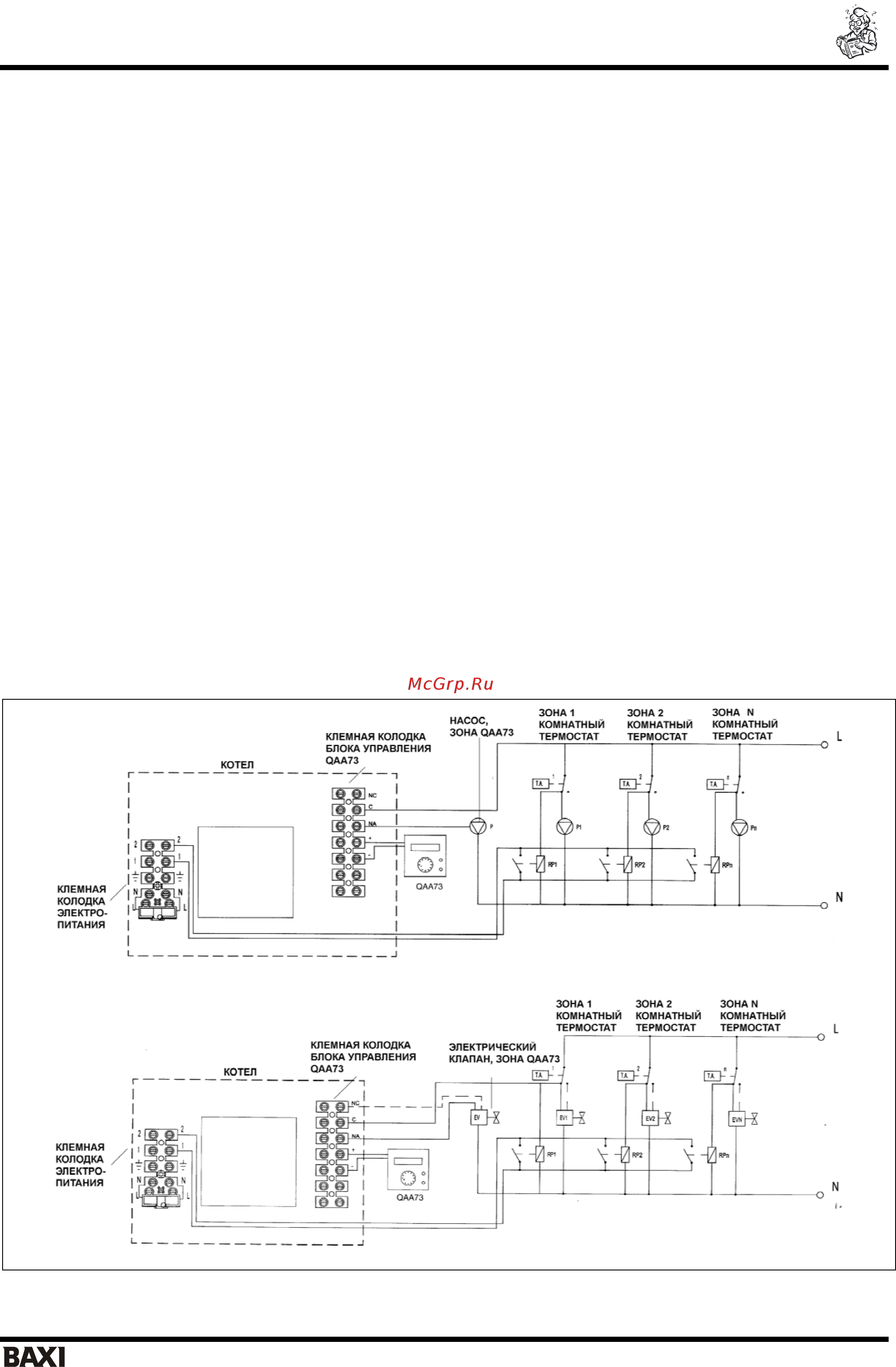 Baxi SLIM 2.300 FI [19/33] Присоединение комнатного термостата