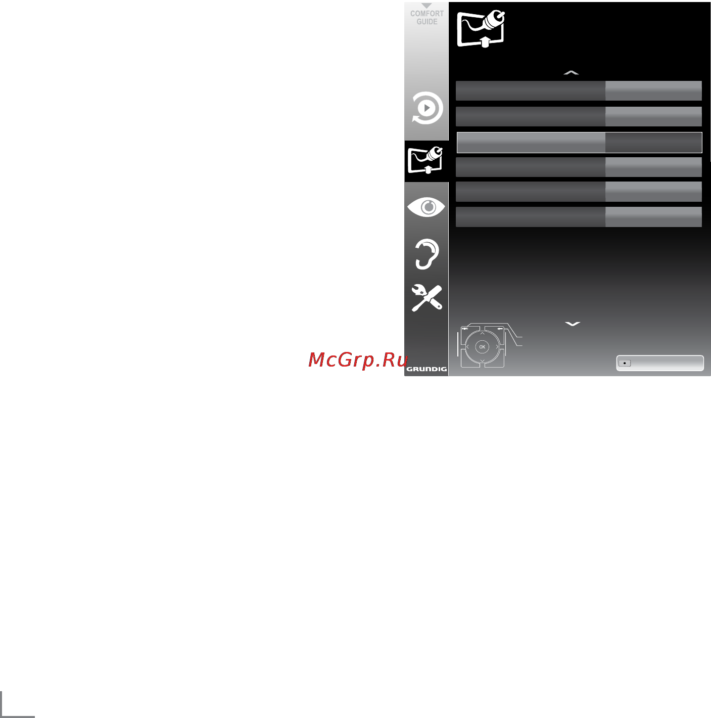 Grundig 32 CLE 5407 BG [58/67] Special setting