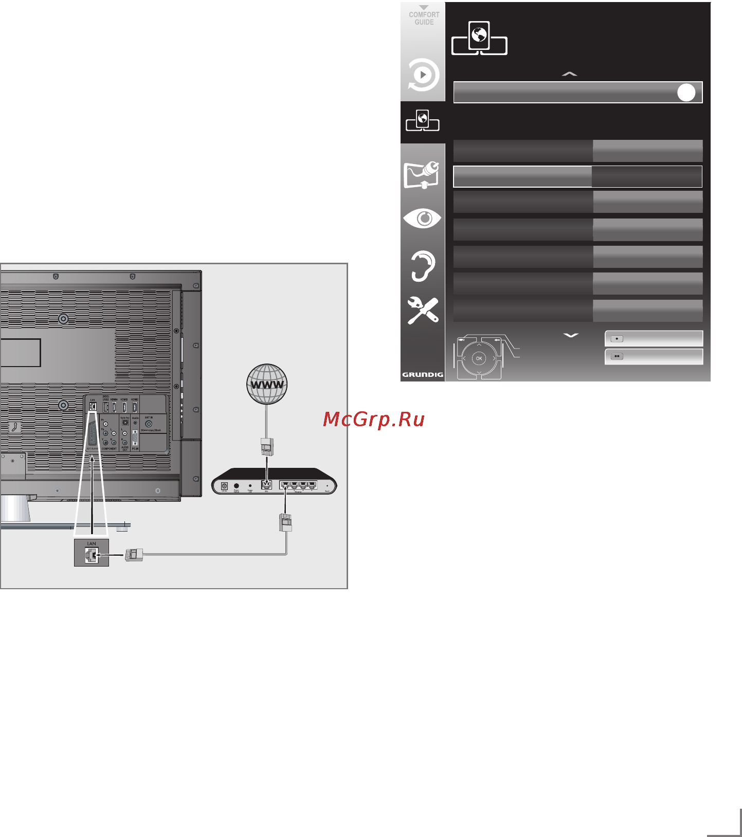 Grundig 50 VLE 931 BR [15/33] Подключение к сети
