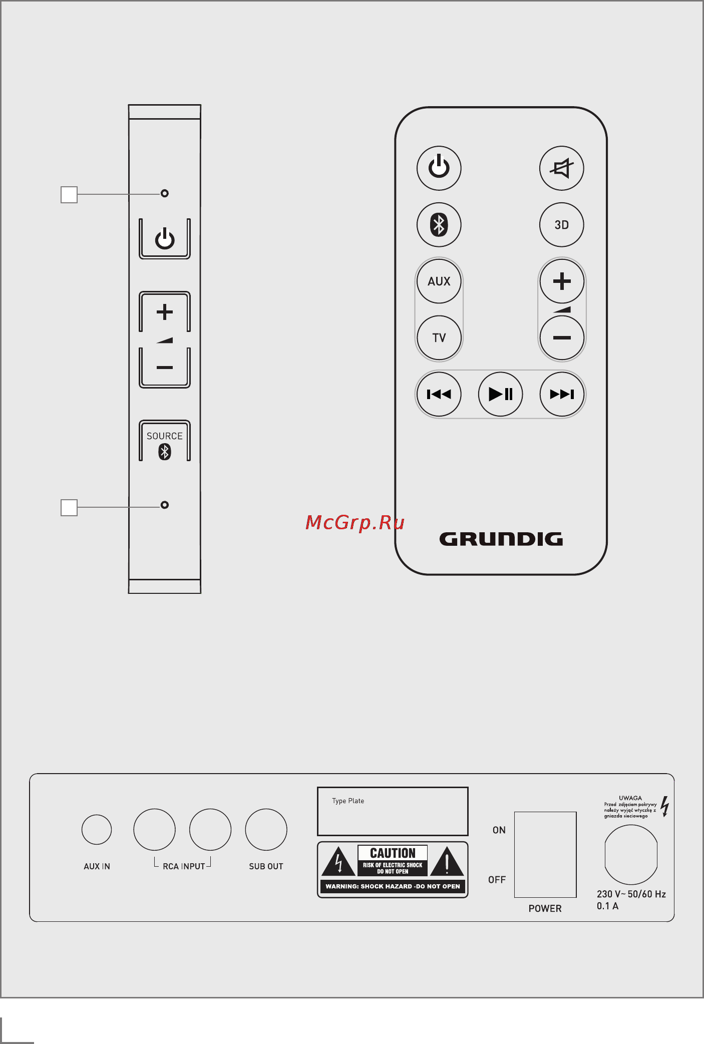 Grundig GSB 800 Инструкция по эксплуатации онлайн [3/13] 66914