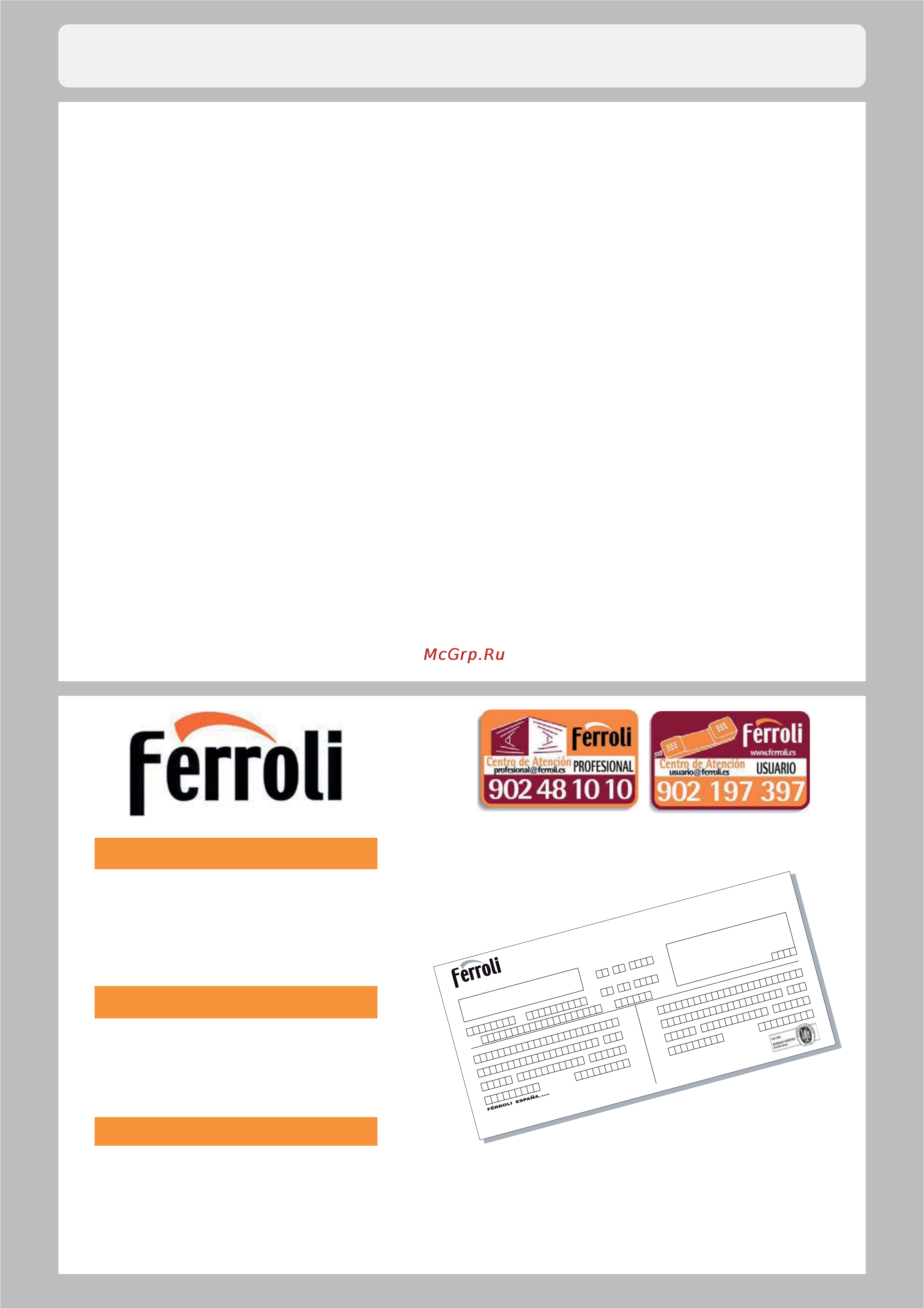 Ferroli DIVATOP H C [19/72] Certificado de garantia