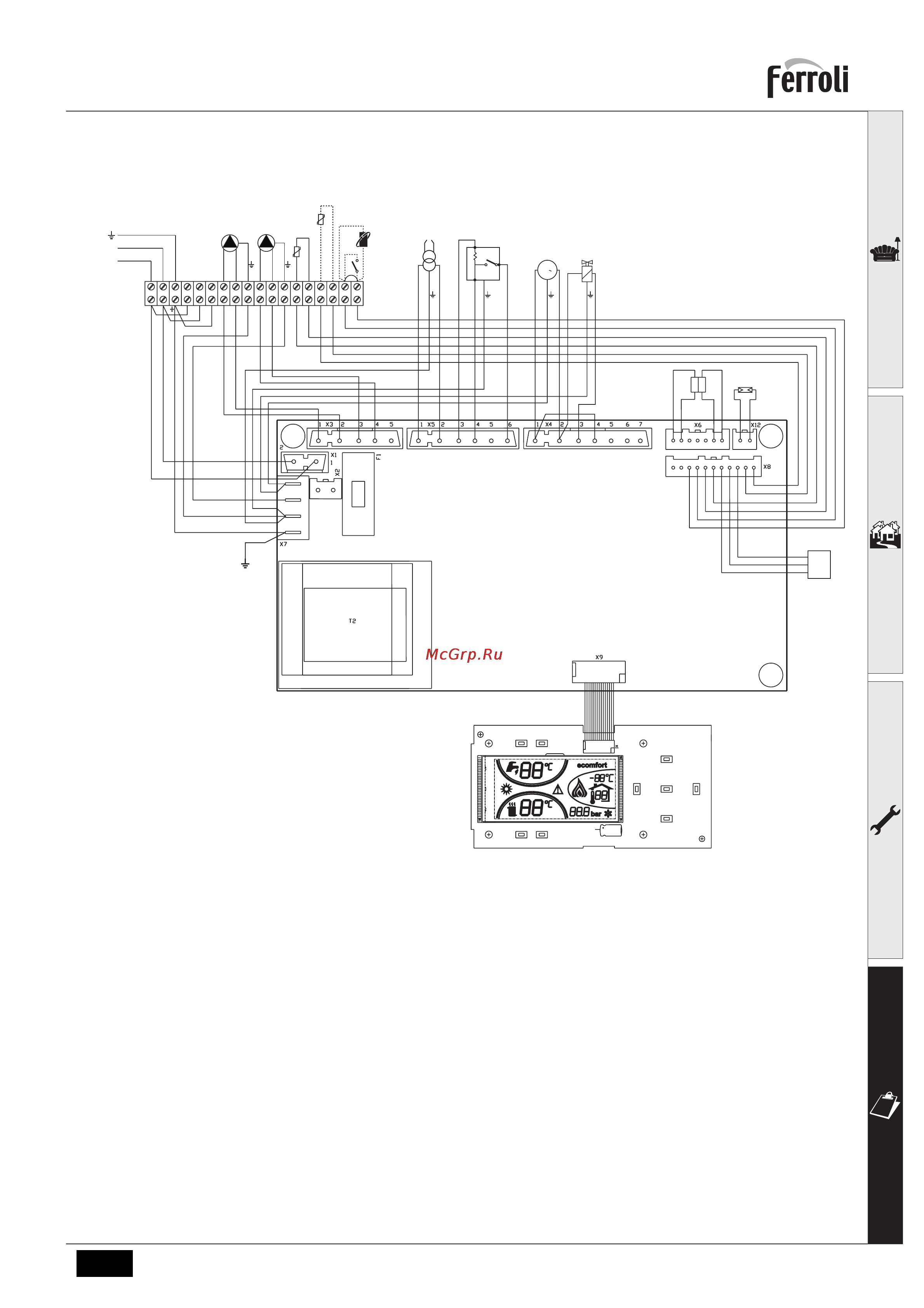 Ferroli ATLAS D 30F KI UNIT [28/29] Электрическая схема