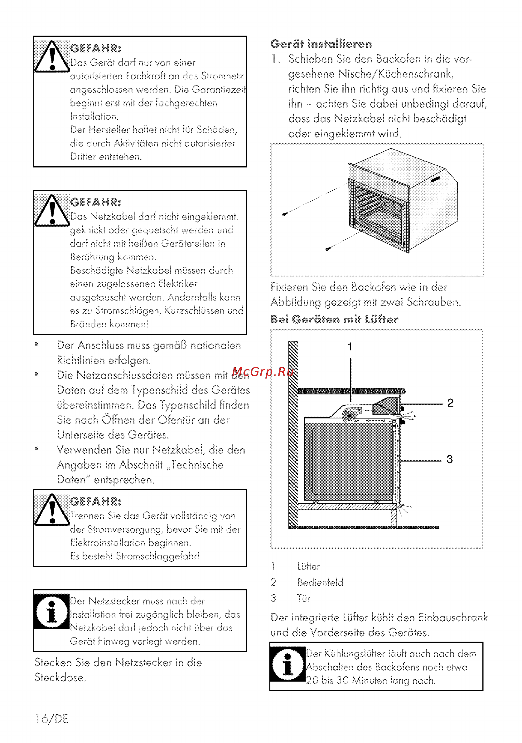 Grundig GEBC 11000 X [16/56] Bei geraten mit lüfter