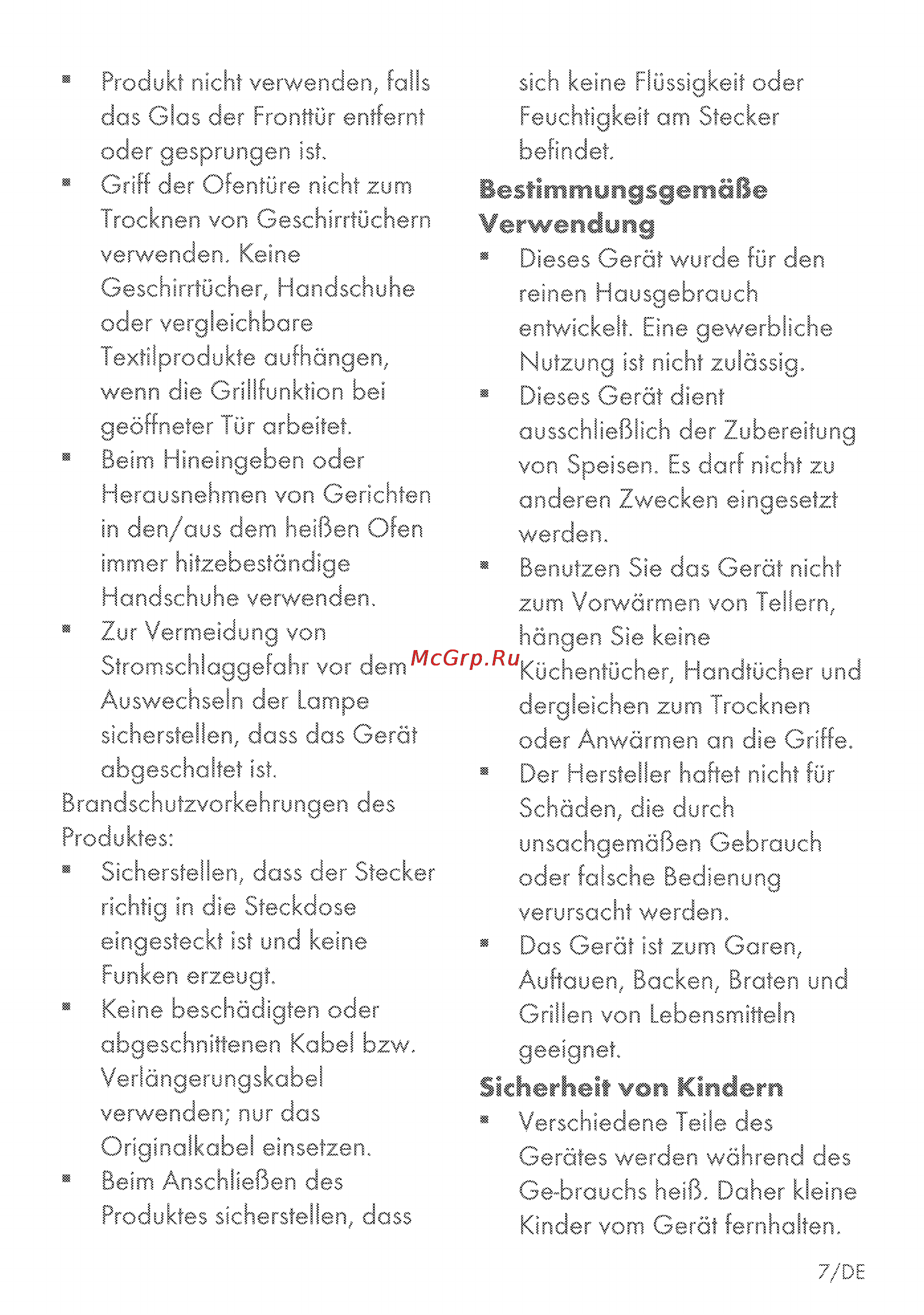 Grundig GEBC 11000 X [7/56] Bestimmungsgemäße verwendung