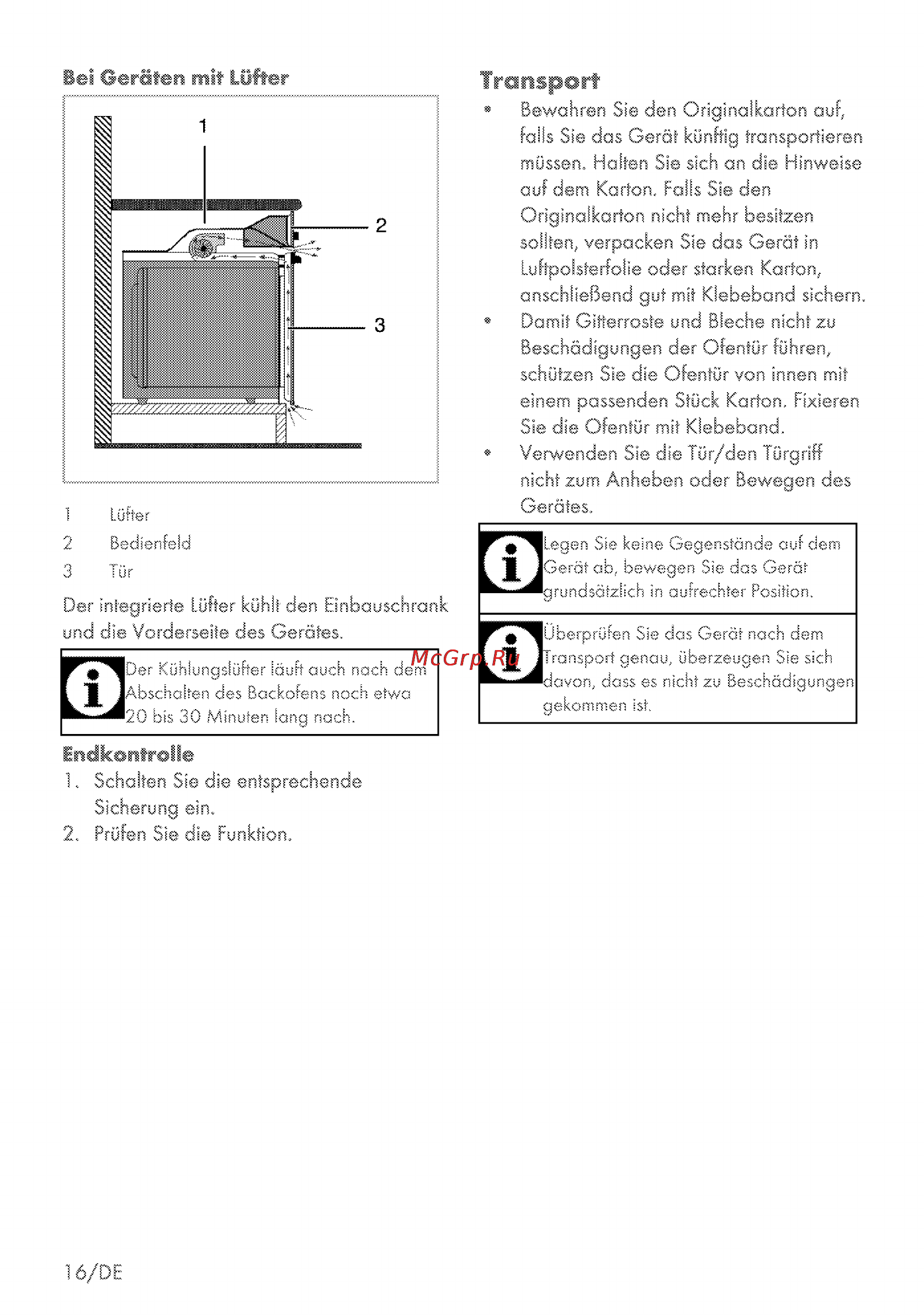 Grundig GEBM 46000 B [16/80] Transport