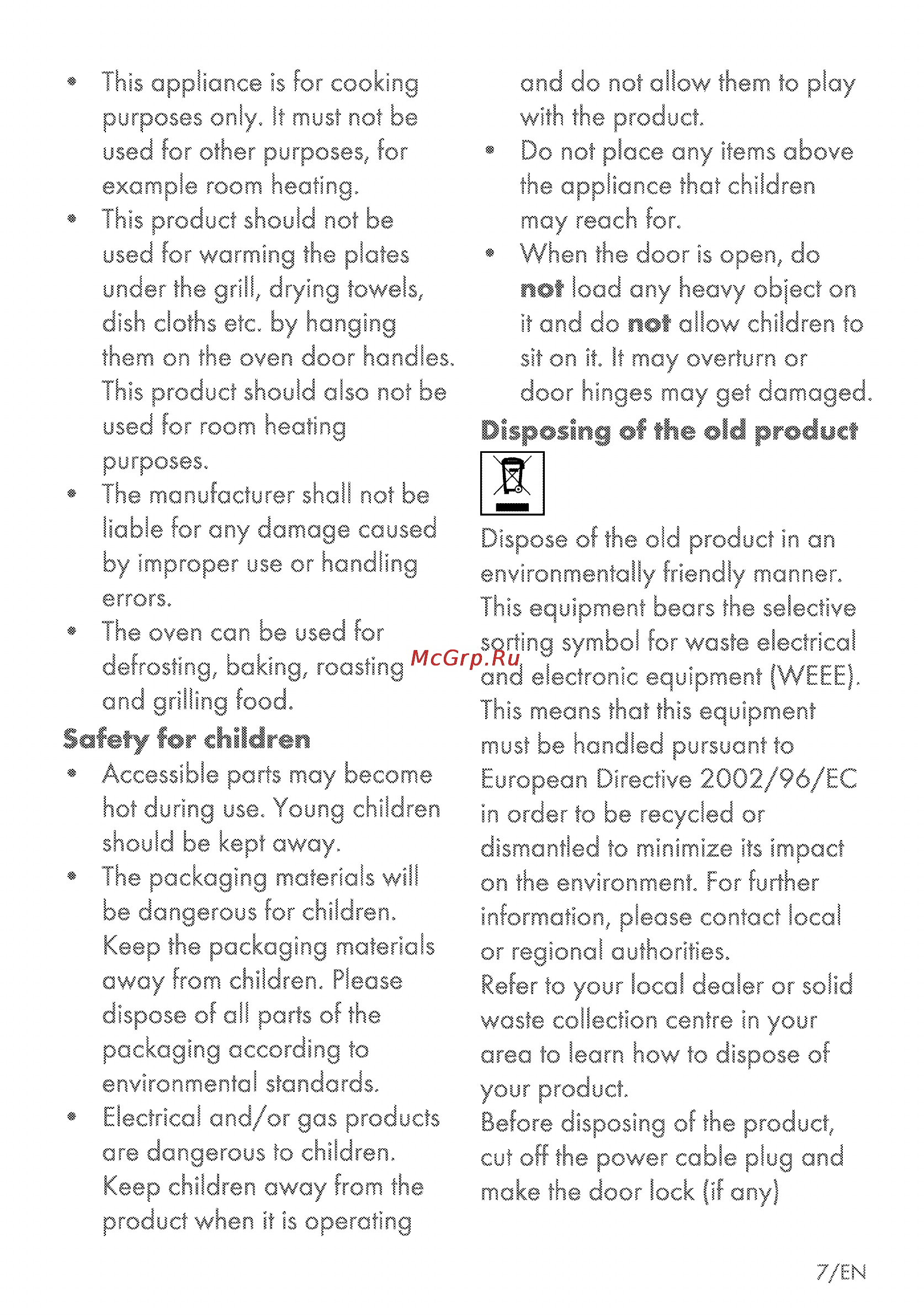Grundig GEBM 46000 B [47/80] Disposing of the old product