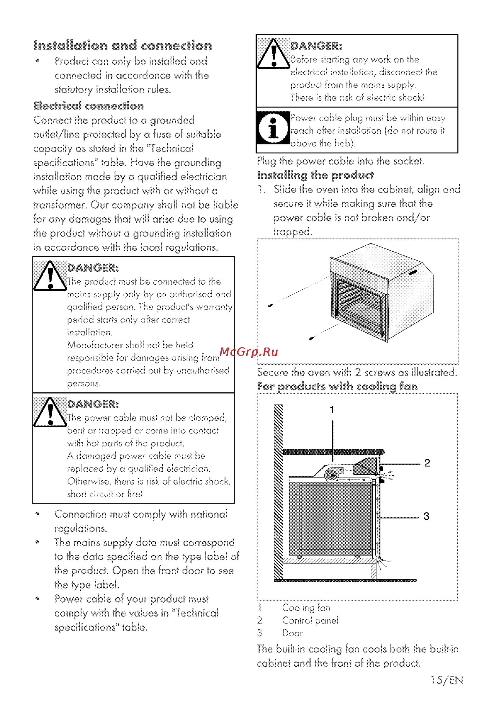 Grundig GEBM 46000 B [55/80] Installing the product