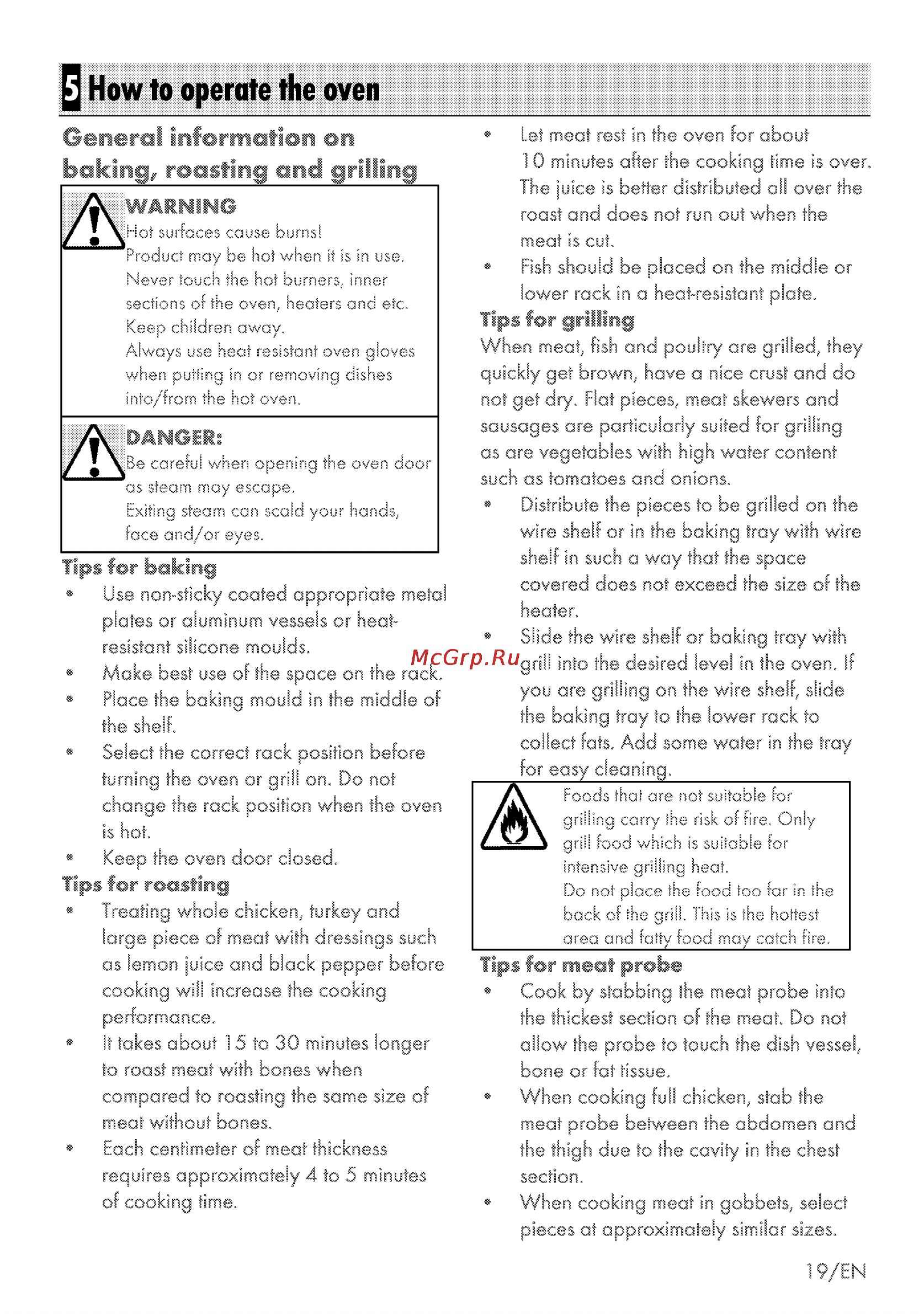 Grundig GEBM 46000 B [59/80] How to operate the oven