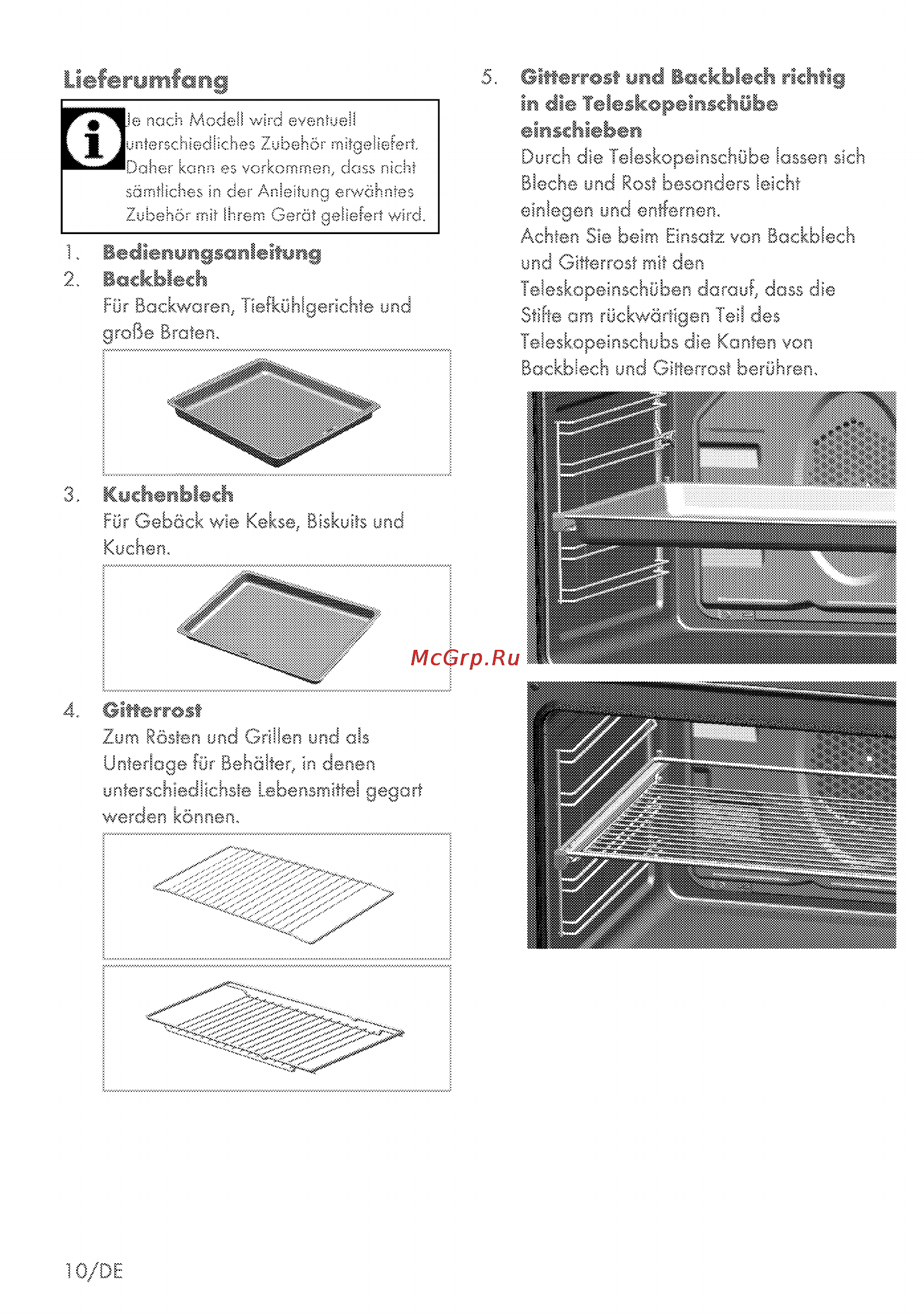 Grundig GEBD 47000 B [10/88] Bedtenyo9 oleityng 2 backblech